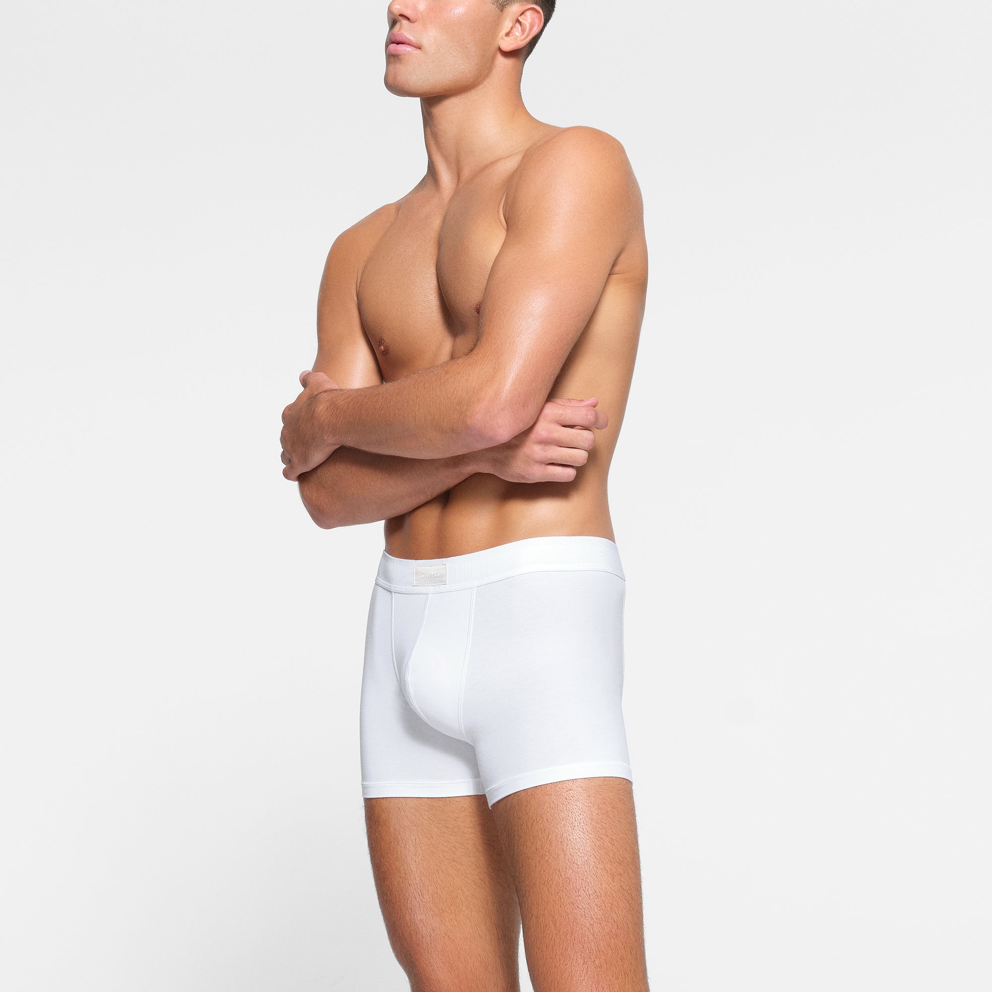 SKIMS COTTON MENS 3" BOXER BRIEF 3-PACK | CHALK - Image 2