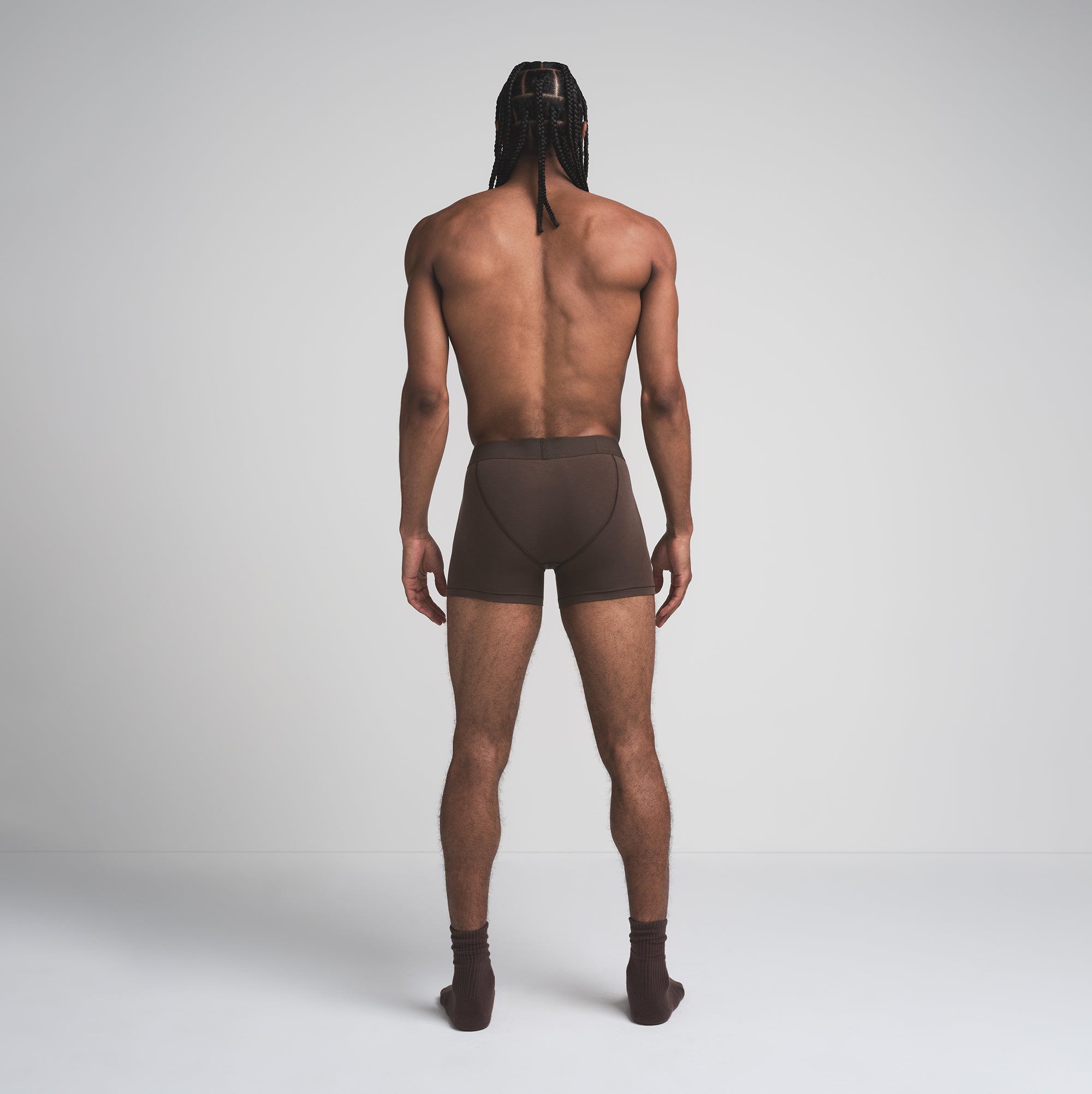 SKIMS COTTON MENS 3" BOXER BRIEF | DARK SEPIA - Image 3