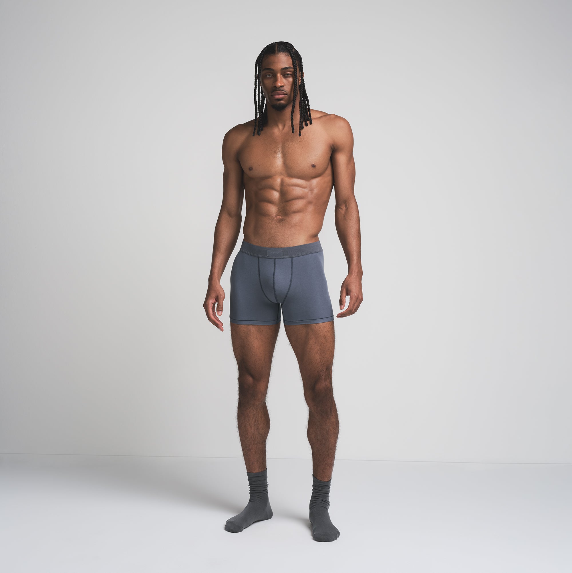 SKIMS COTTON MENS 3" BOXER BRIEF 3-PACK | DARK SEPIA MULTI