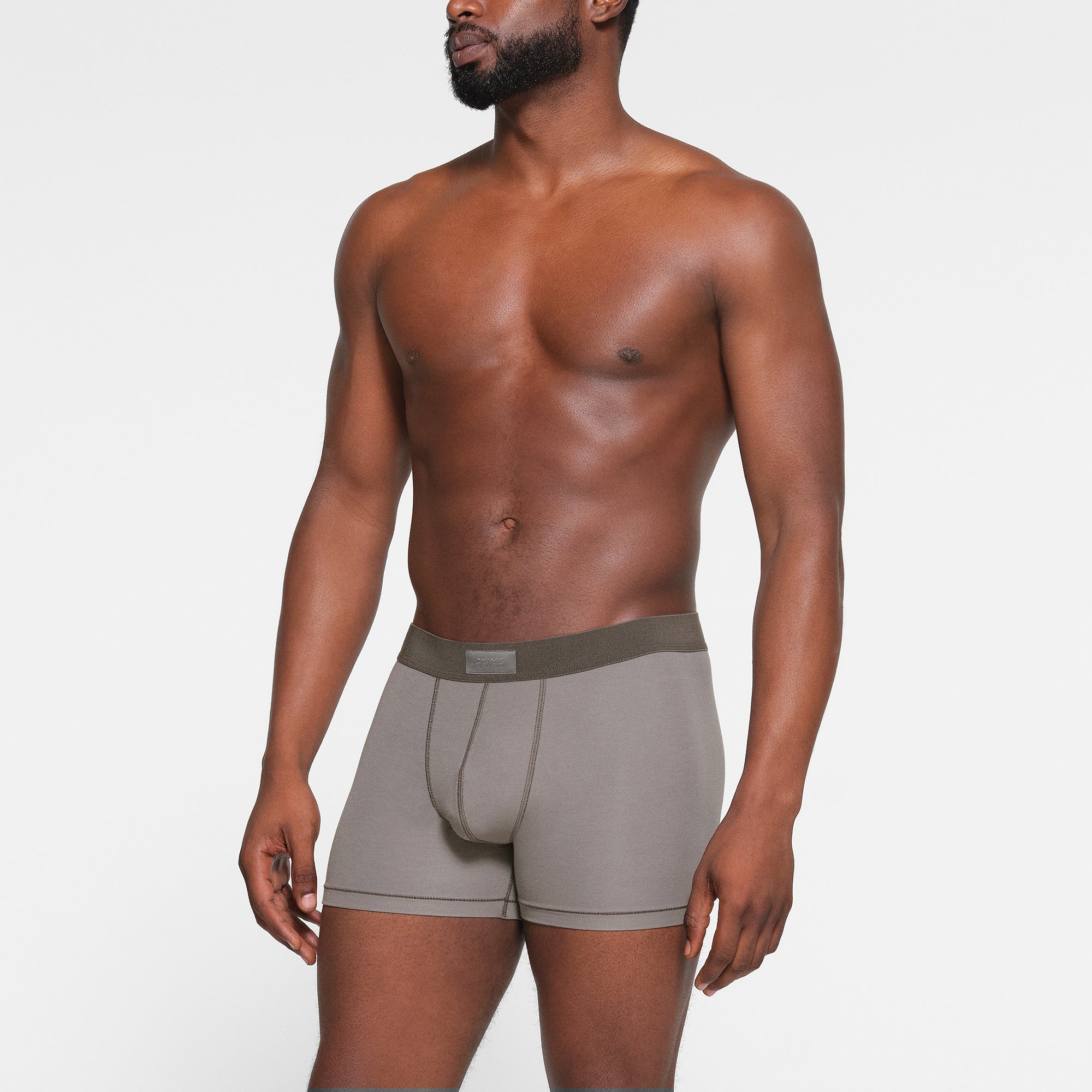 SKIMS COTTON MENS 3" BOXER BRIEF | WASHED GUNMETAL - Image 3