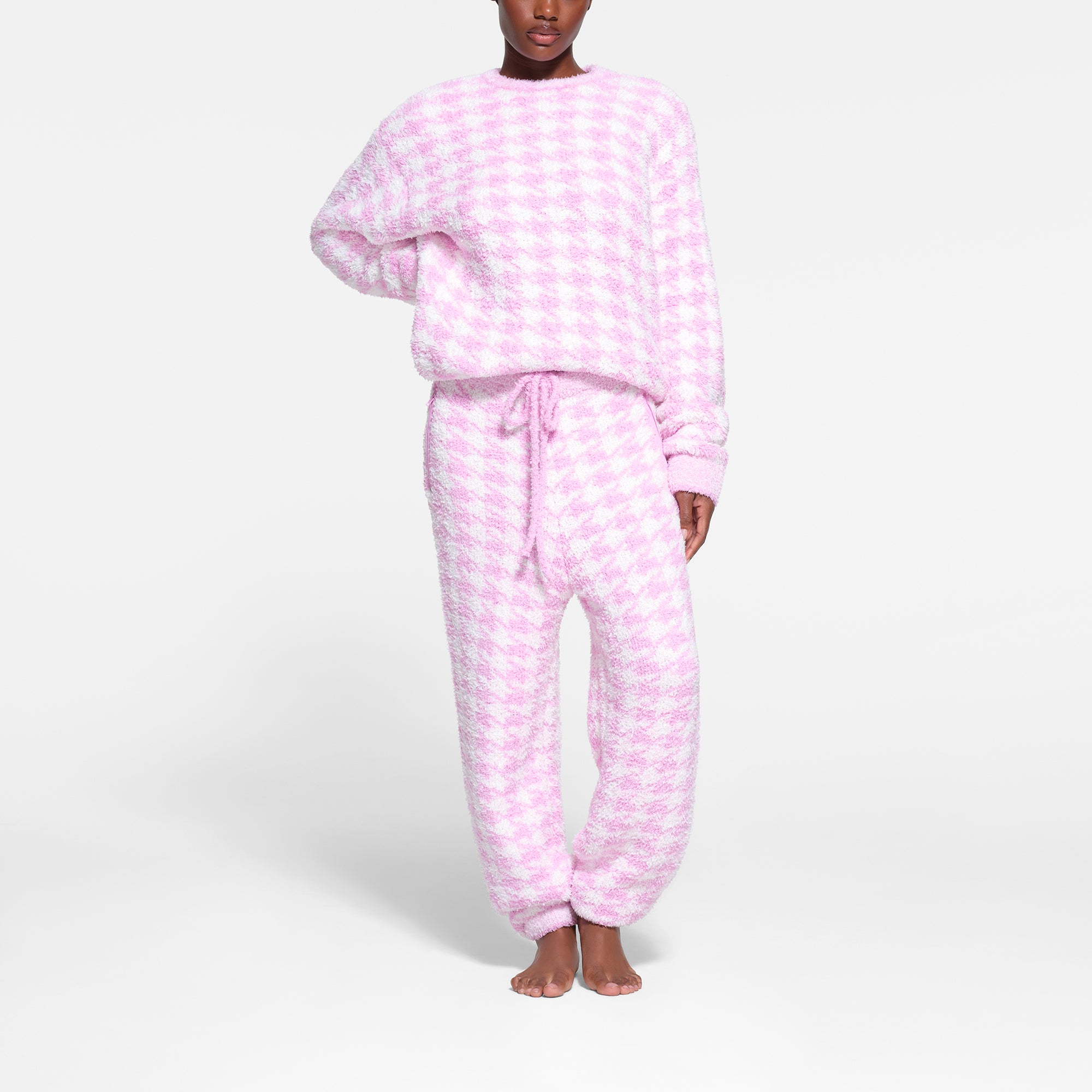 COZY KNIT UNISEX JOGGER | PETAL HOUNDSTOOTH