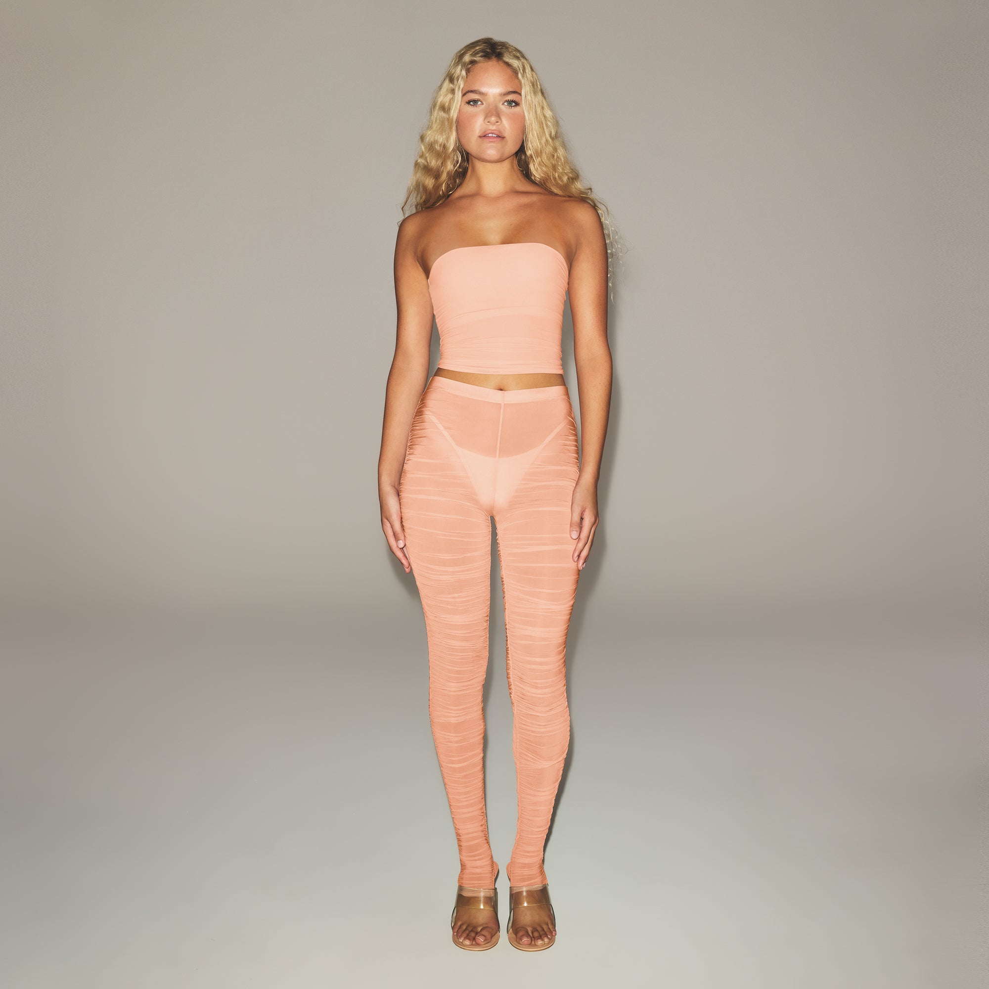 MILKY SHEER HIGH-WAISTED LEGGING | DESERT CLAY - Image 3