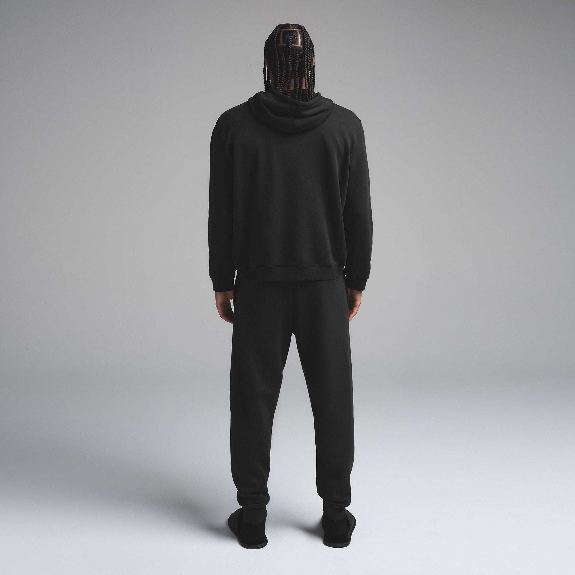 FLEECE LOUNGE MENS TAPERED JOGGER | WASHED ONYX - Image 5