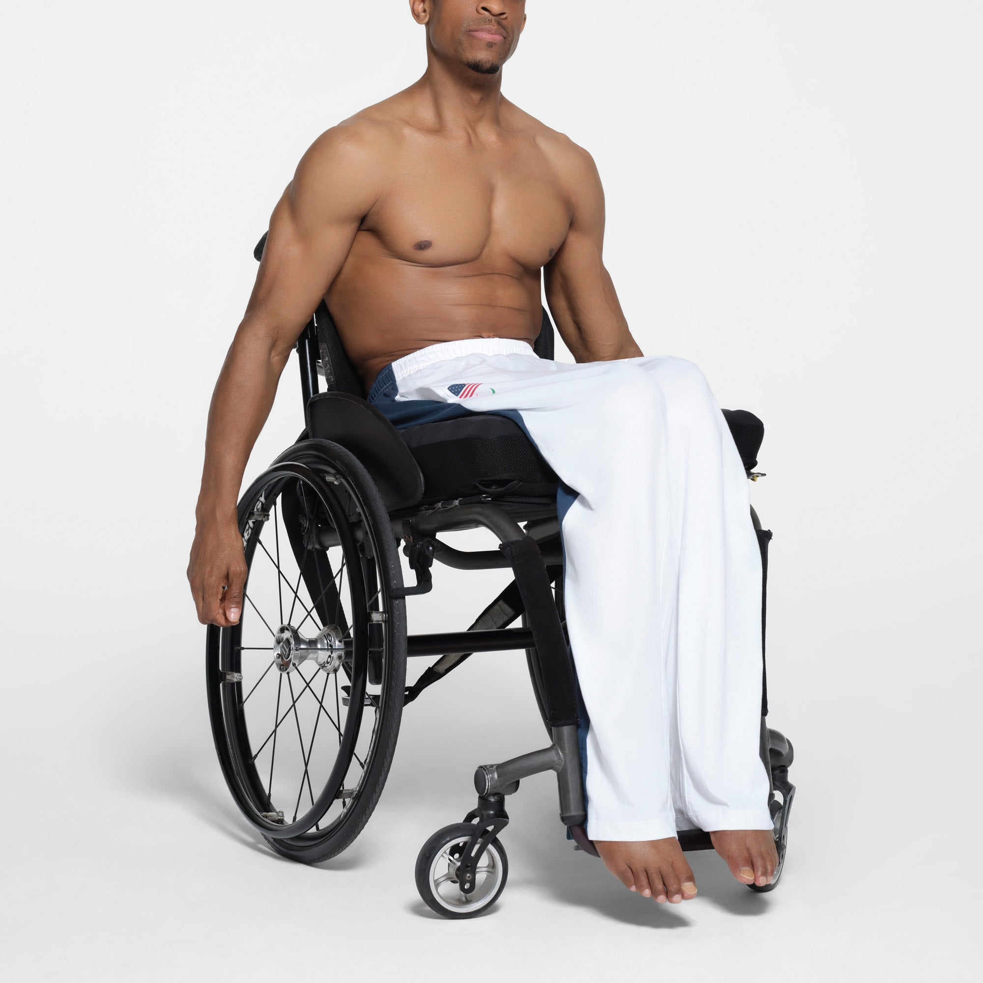 SKIMS FOR TEAM USA JERSEY SLEEP MENS PARALYMPIC PANT | WHITE - Image 2