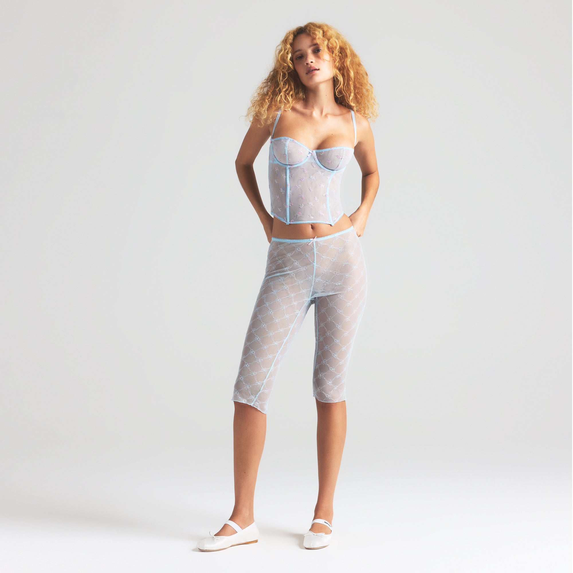 SPRING INTIMATES CAPRI | POWDER BLUE BOW TULLE