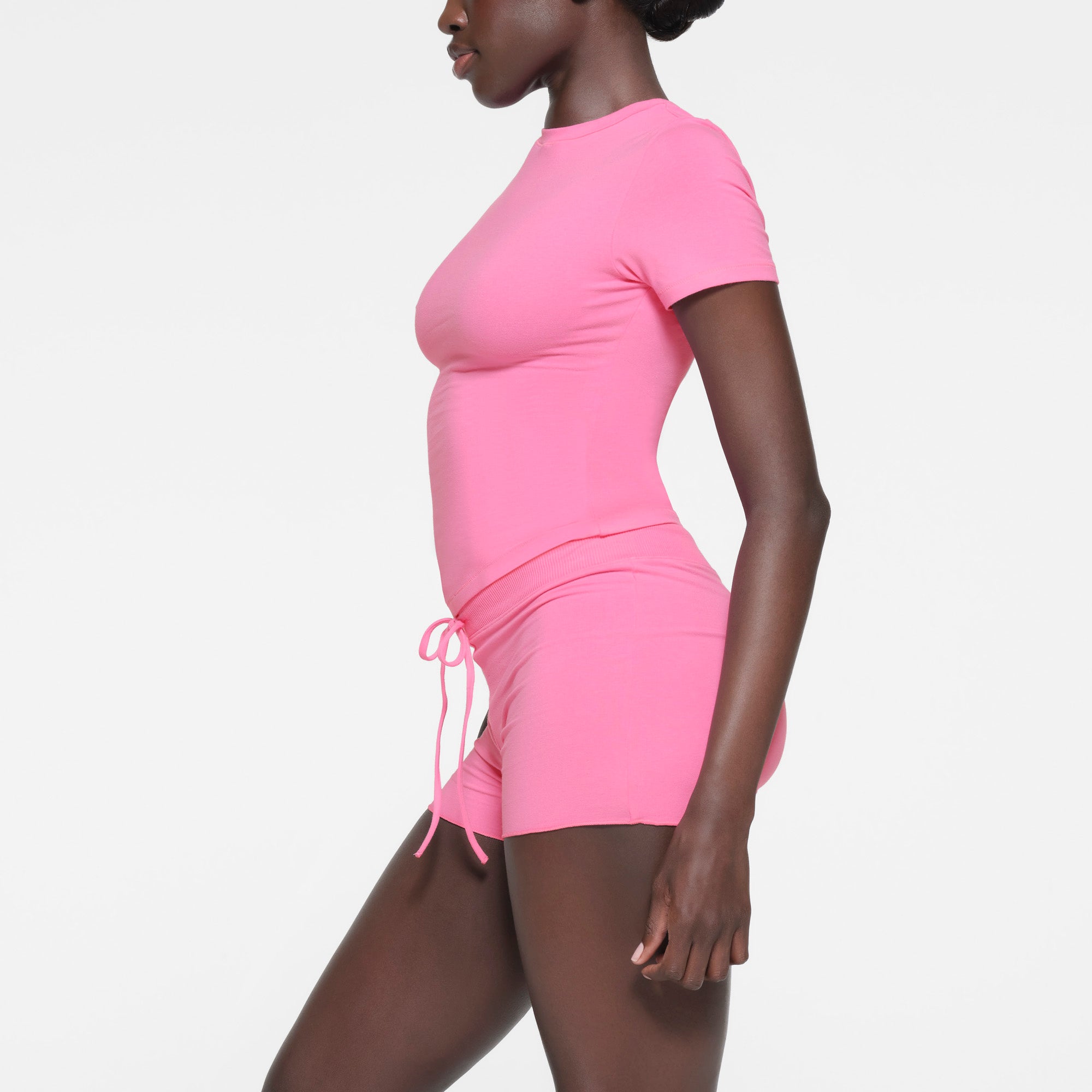 COTTON JERSEY SHORT | SUGAR PINK - Image 2