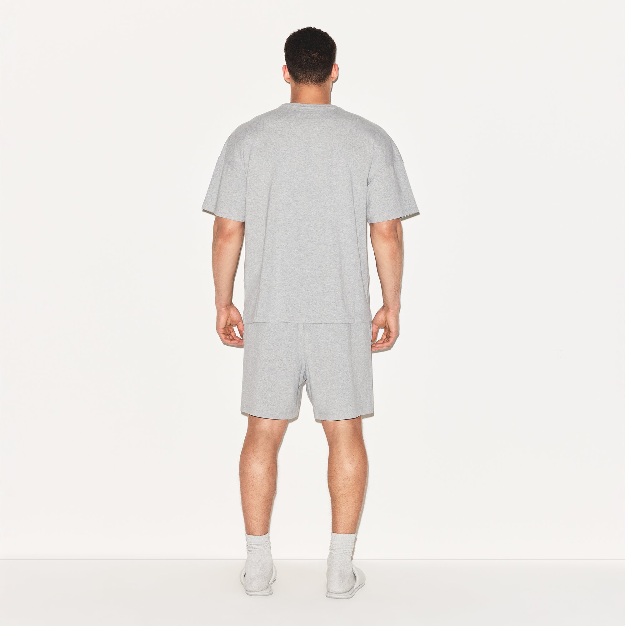 JERSEY LOUNGE MENS RELAXED SHORT | HEATHER GREY - Image 3