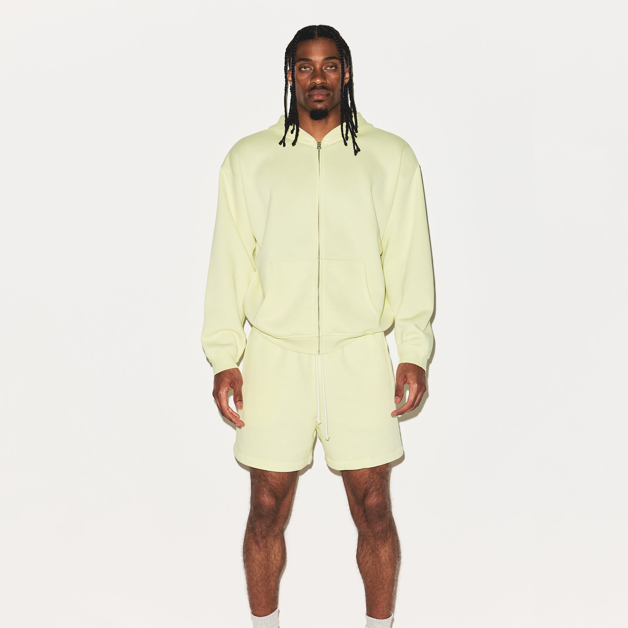 FLEECE LOUNGE MENS RELAXED SHORT | SULFUR - Image 2