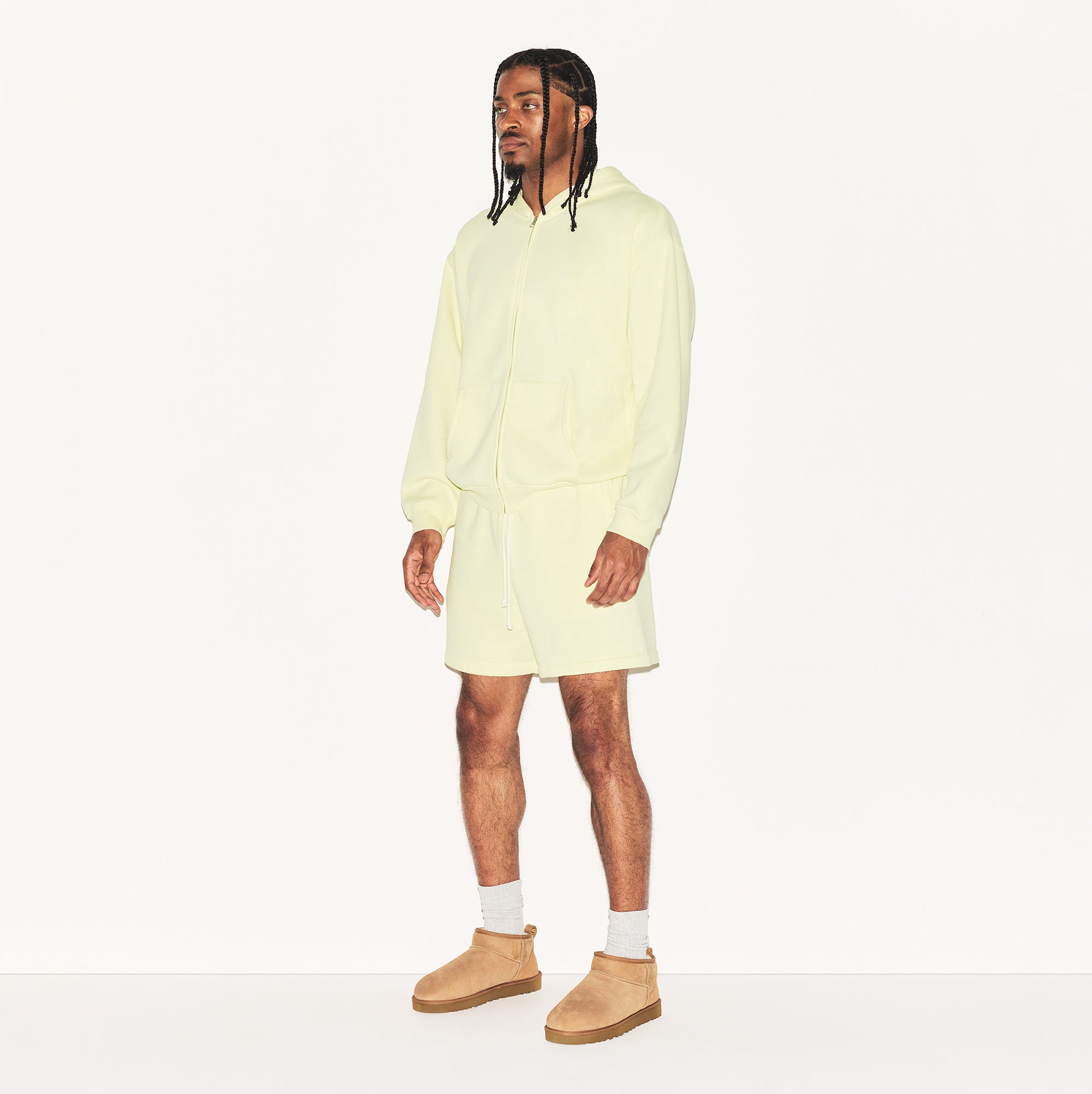 FLEECE LOUNGE MENS RELAXED SHORT | SULFUR