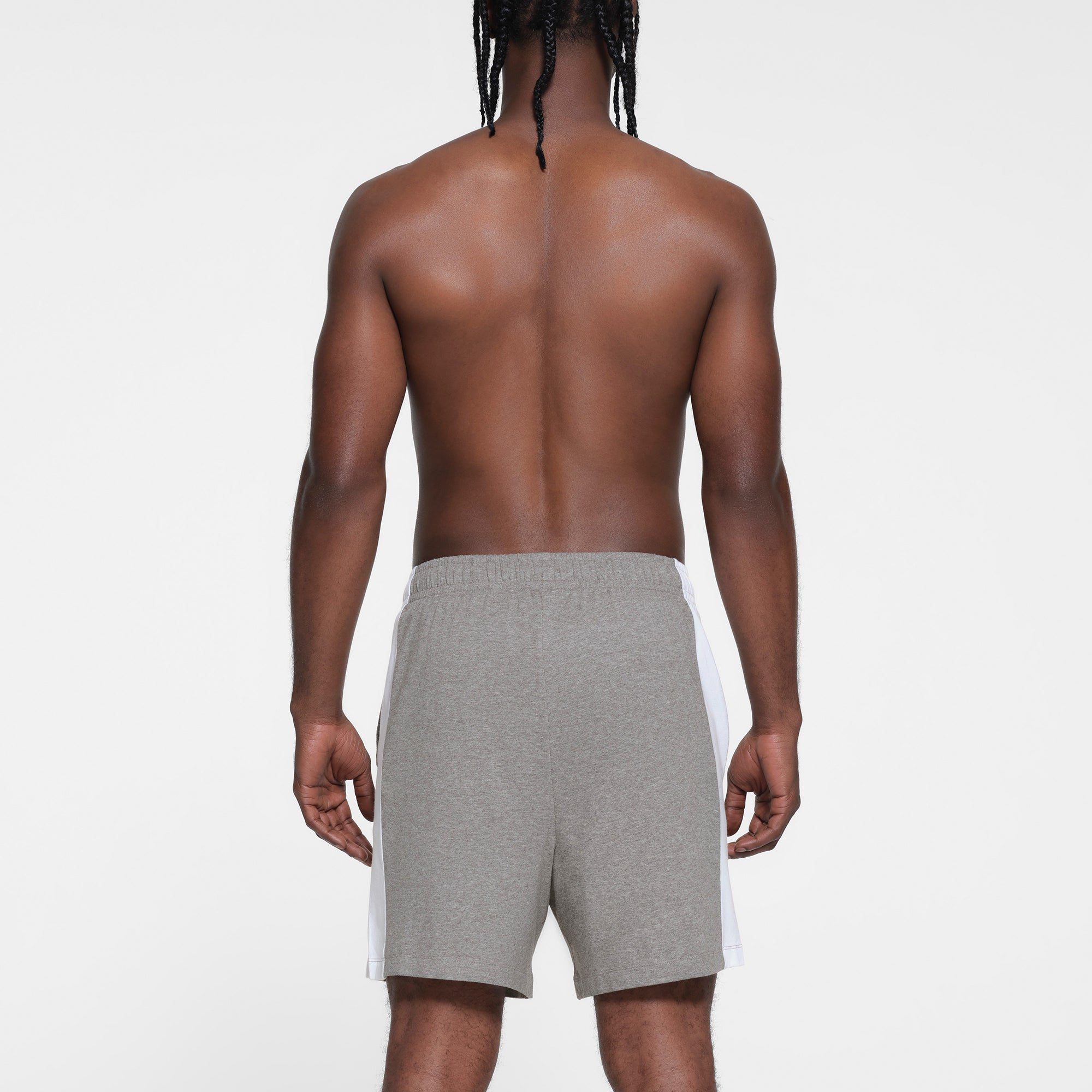 SKIMS FOR TEAM USA JERSEY SLEEP MENS OLYMPIC SHORT | HEATHER GREY - Image 3