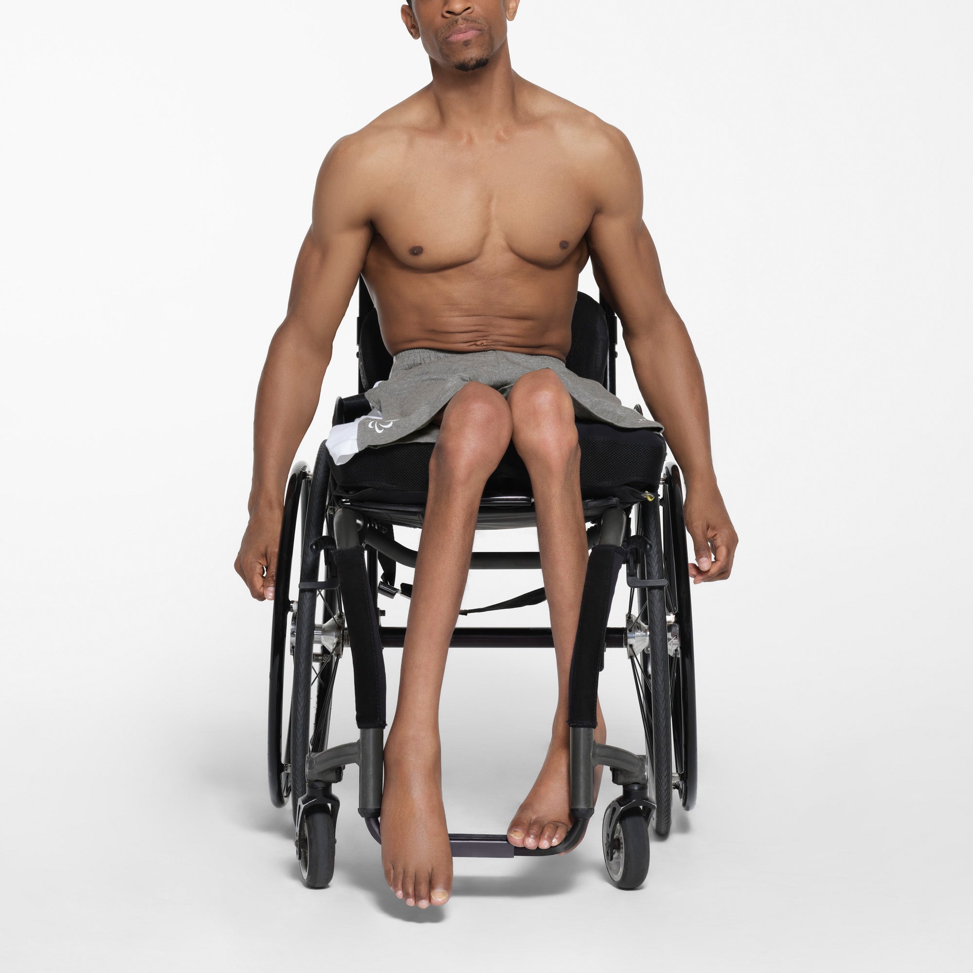 SKIMS FOR TEAM USA JERSEY SLEEP MENS PARALYMPIC SHORT | HEATHER GREY