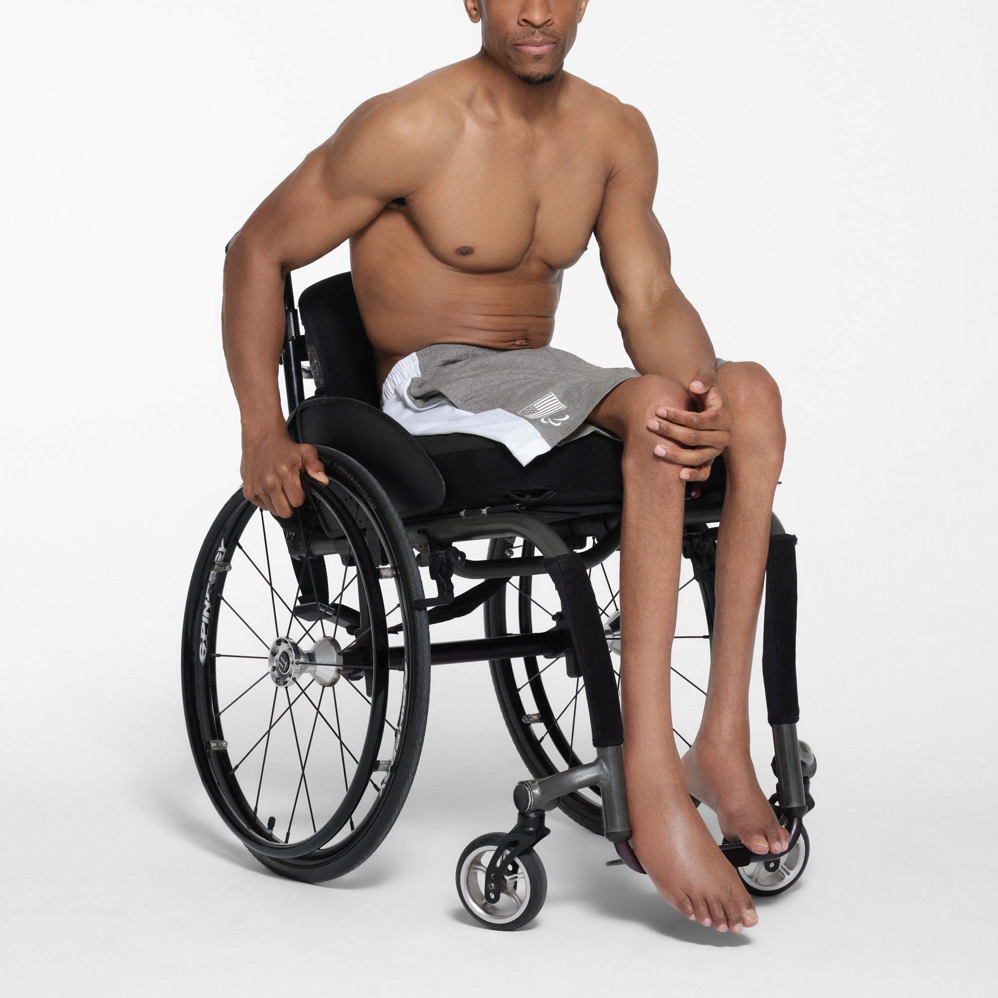 SKIMS FOR TEAM USA JERSEY SLEEP MENS PARALYMPIC SHORT | HEATHER GREY - Image 2