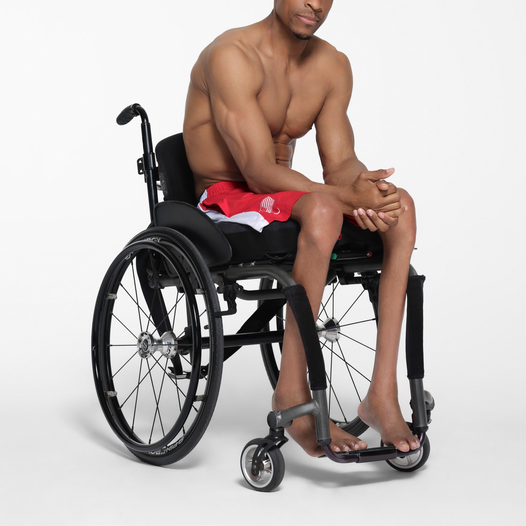 SKIMS FOR TEAM USA JERSEY SLEEP MENS PARALYMPIC SHORT | RED - Image 2