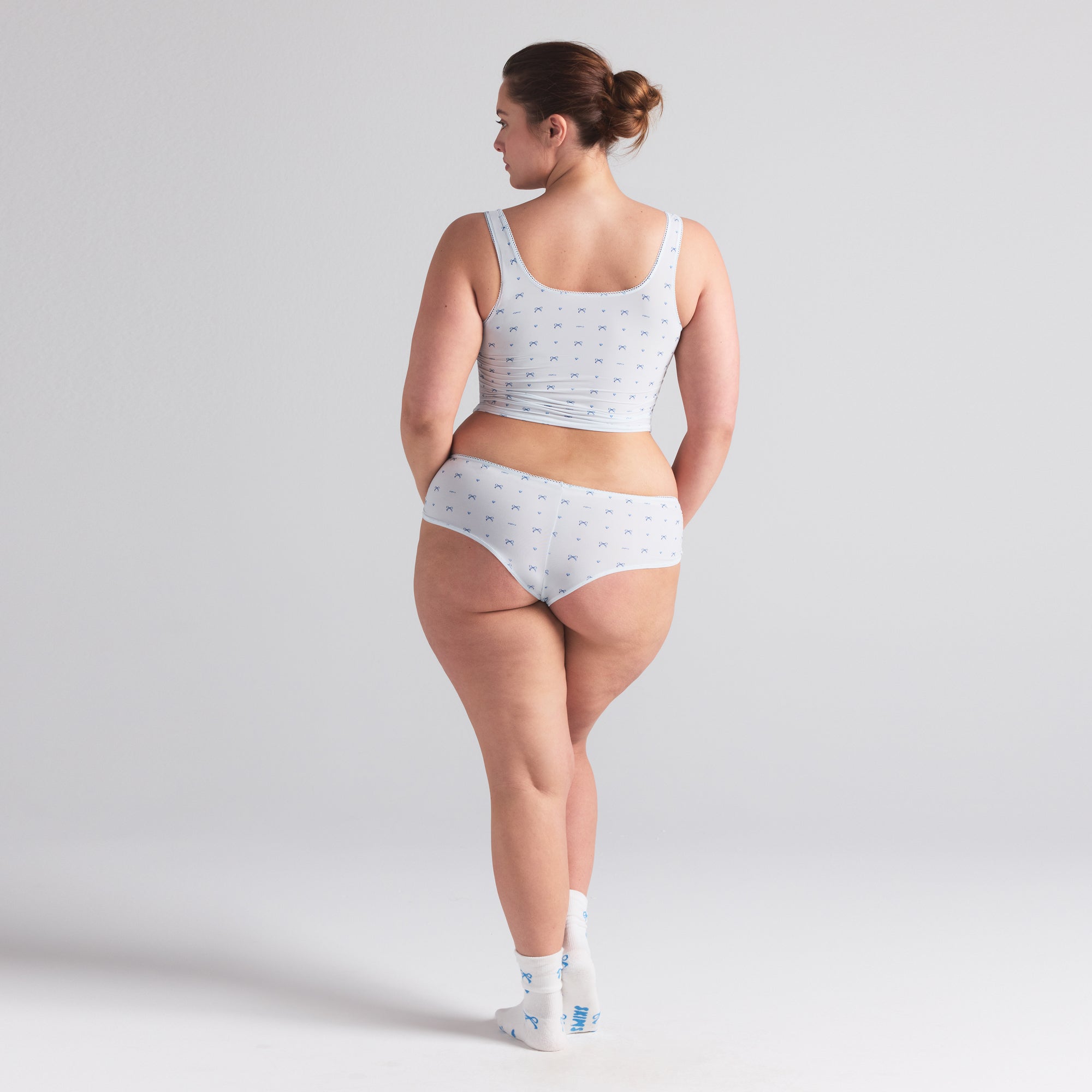 FITS EVERYBODY PICOT TANK AND HIPSTER SET | CLOUD BOW PRINT - Image 4