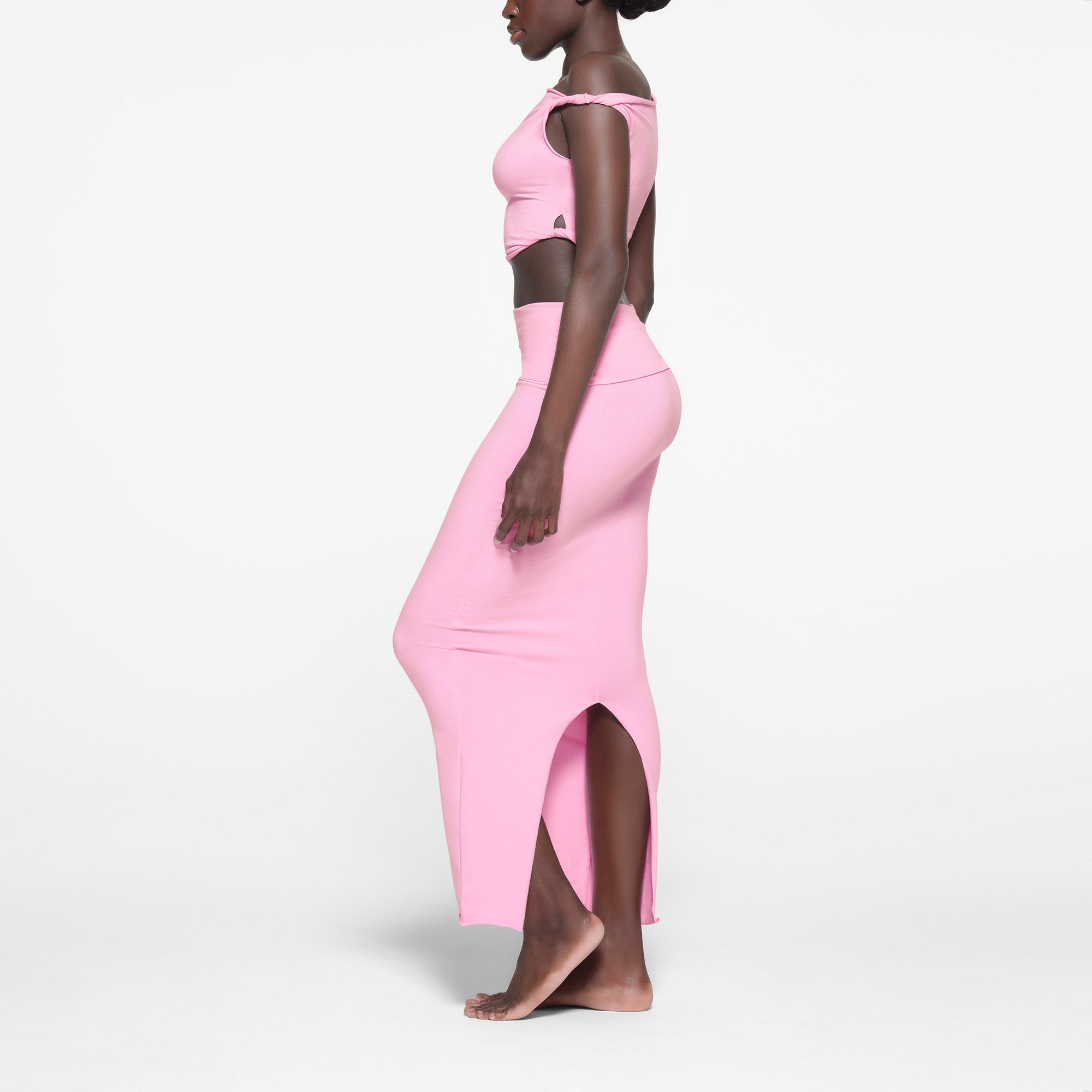 COTTON JERSEY FOLDOVER SKIRT | COTTON CANDY - Image 2