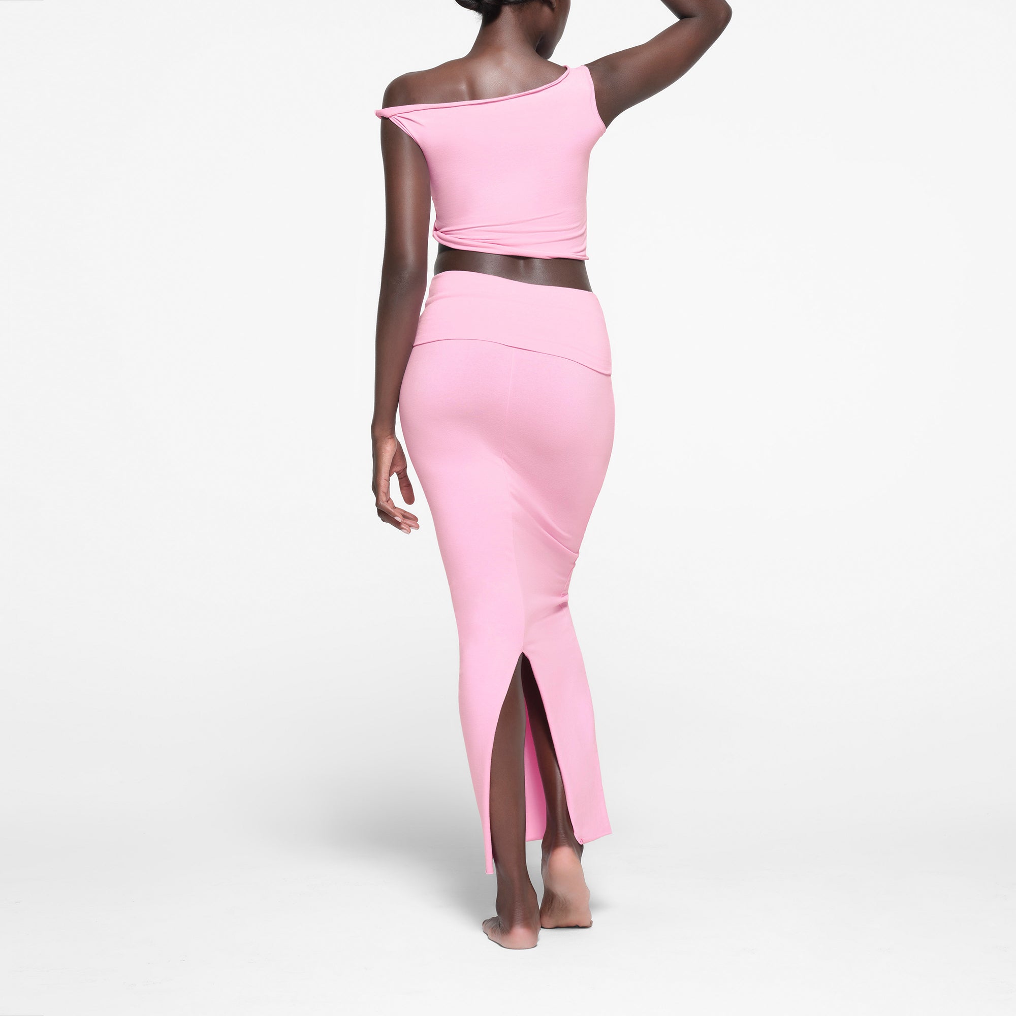 COTTON JERSEY FOLDOVER SKIRT | COTTON CANDY - Image 3