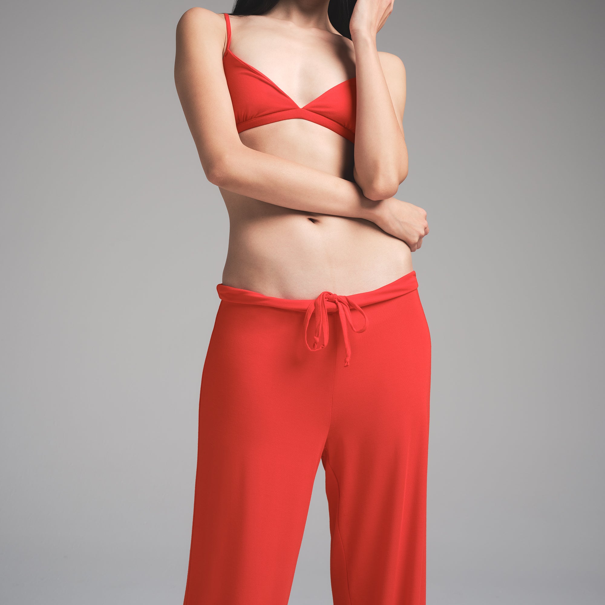SKIMS SLEEP STRAIGHT LEG PANT | RUBY - Image 3
