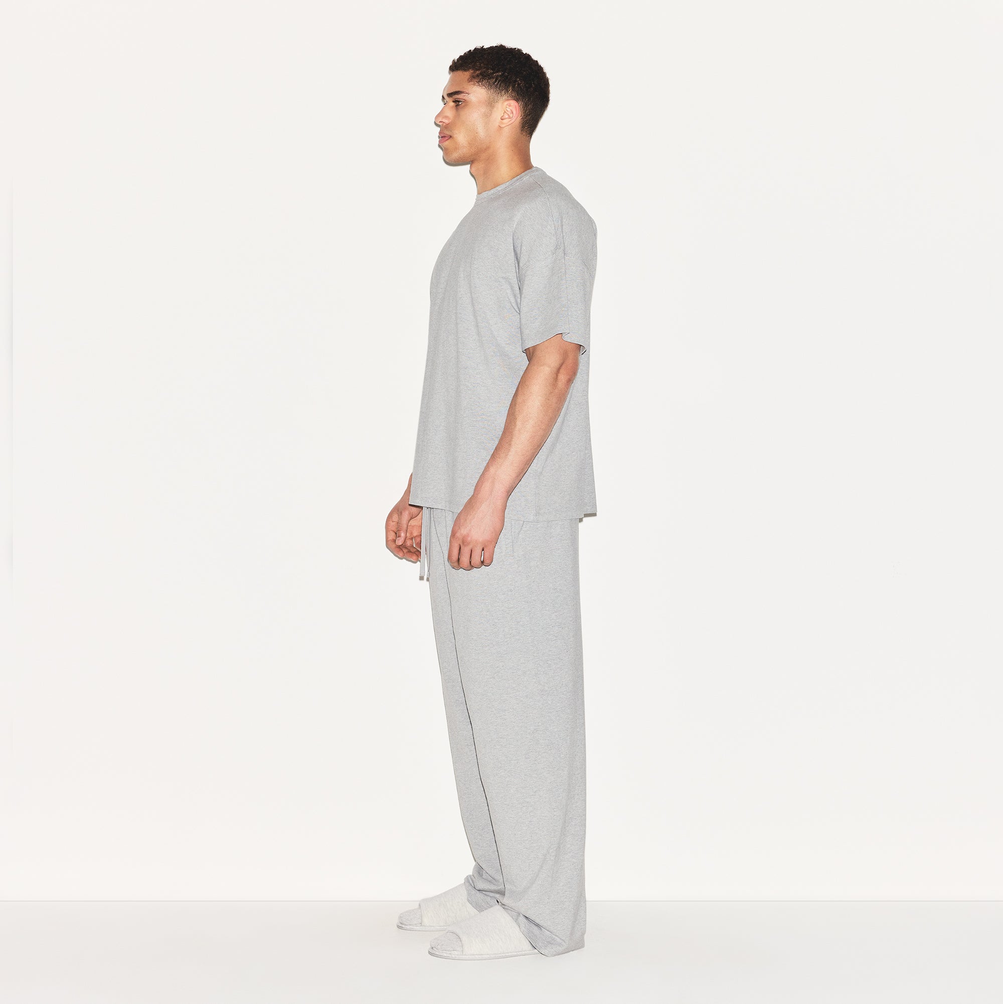 JERSEY LOUNGE MENS RELAXED STRAIGHT LEG PANT | HEATHER GREY - Image 4