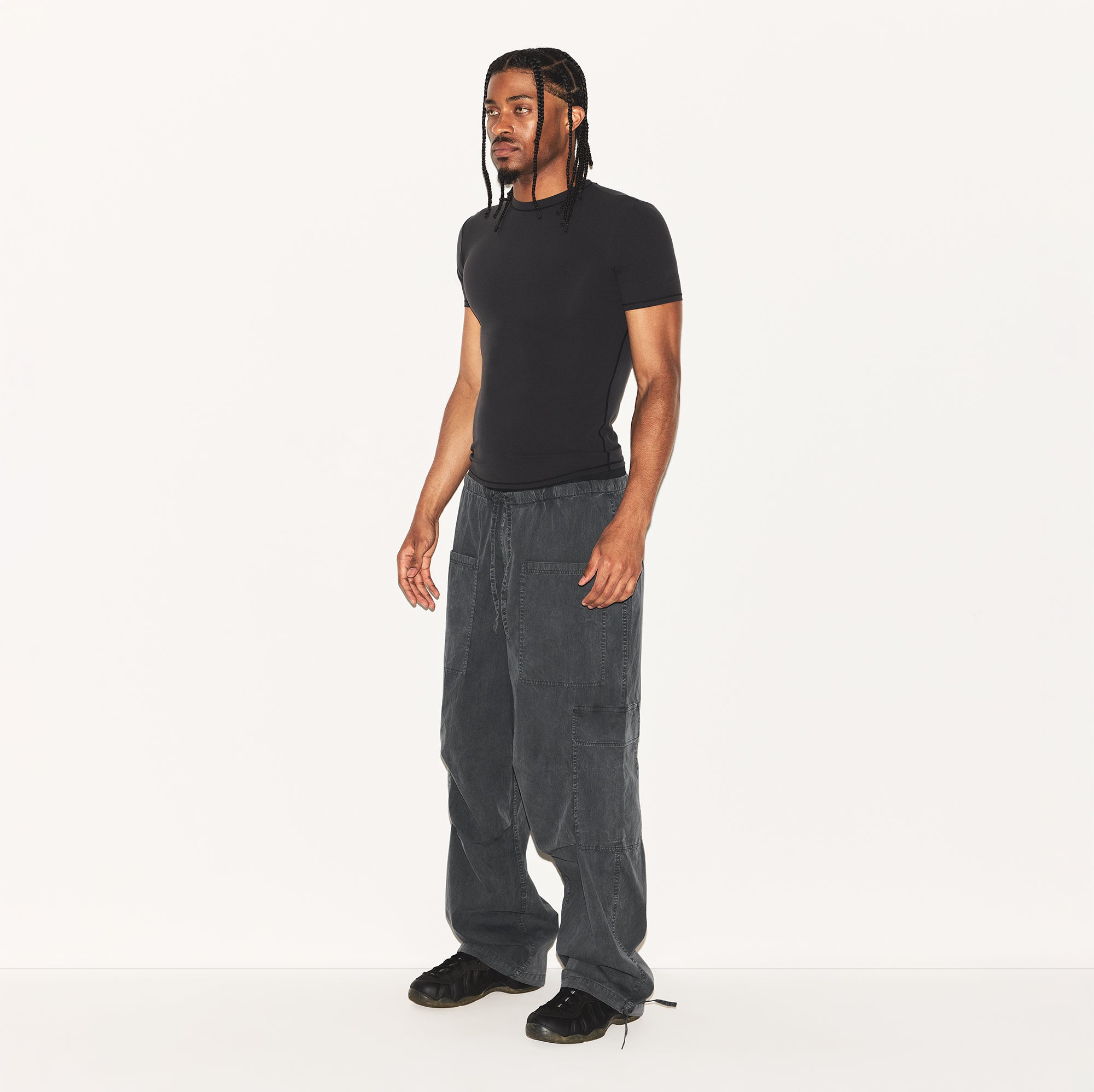WOVEN MENS CARGO PANT | ASH - Image 3