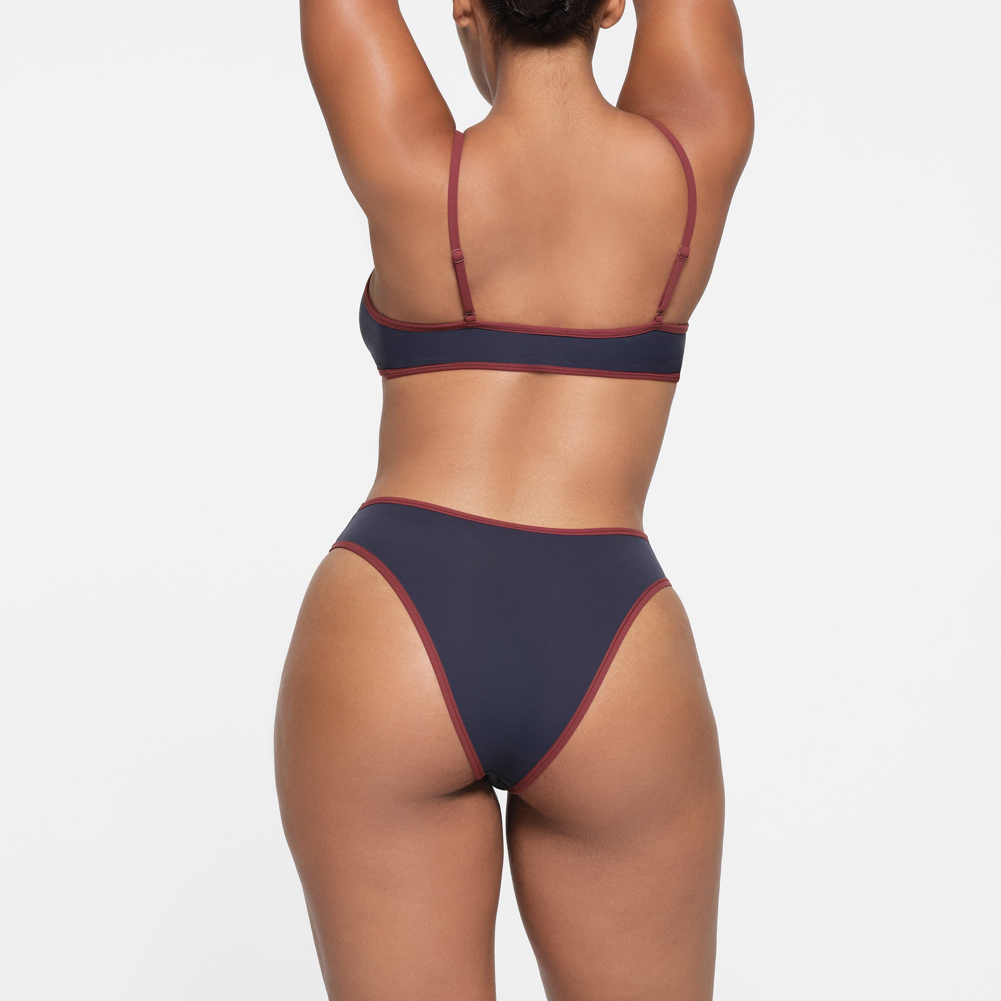 FITS EVERYBODY CONTRAST TRIM CHEEKY BRIEF | NAVY - Image 3