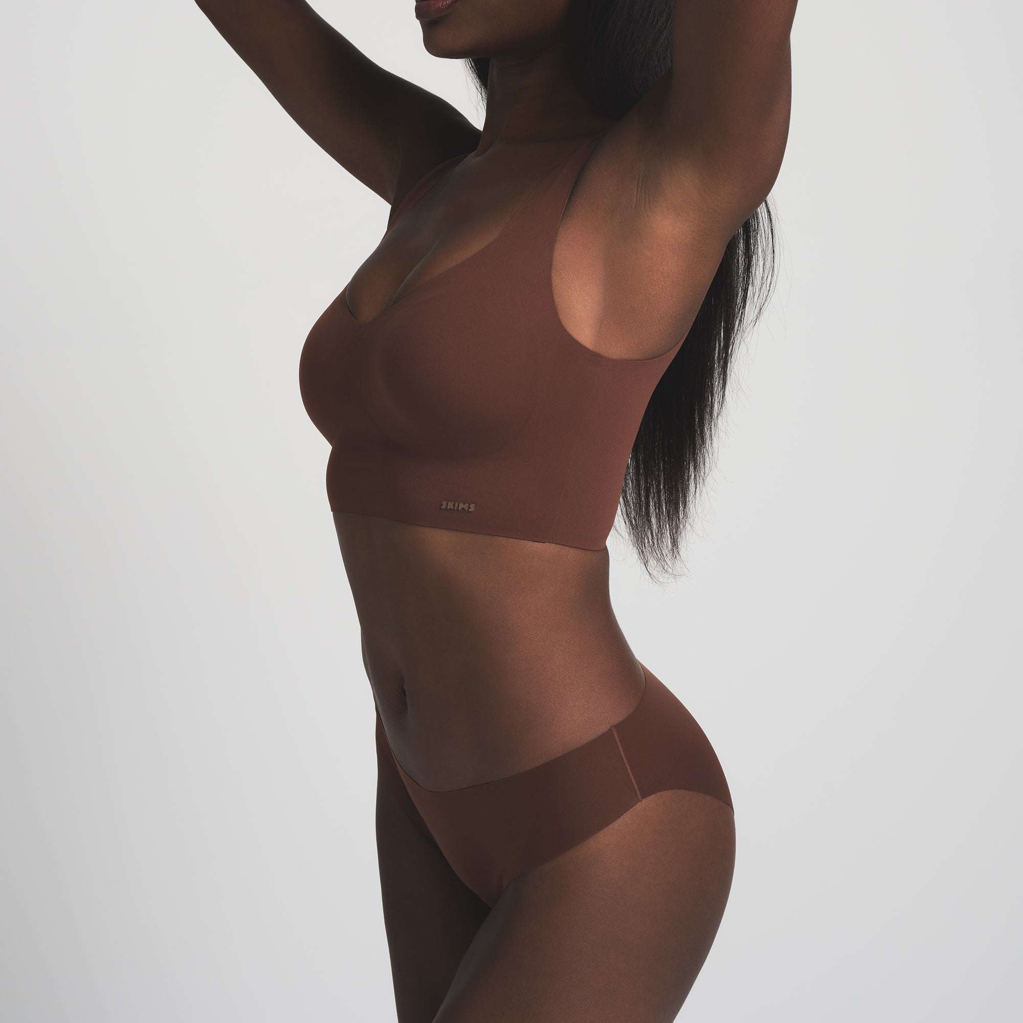 NAKED PLUNGE LONGLINE BRALETTE | COCOA - Image 2