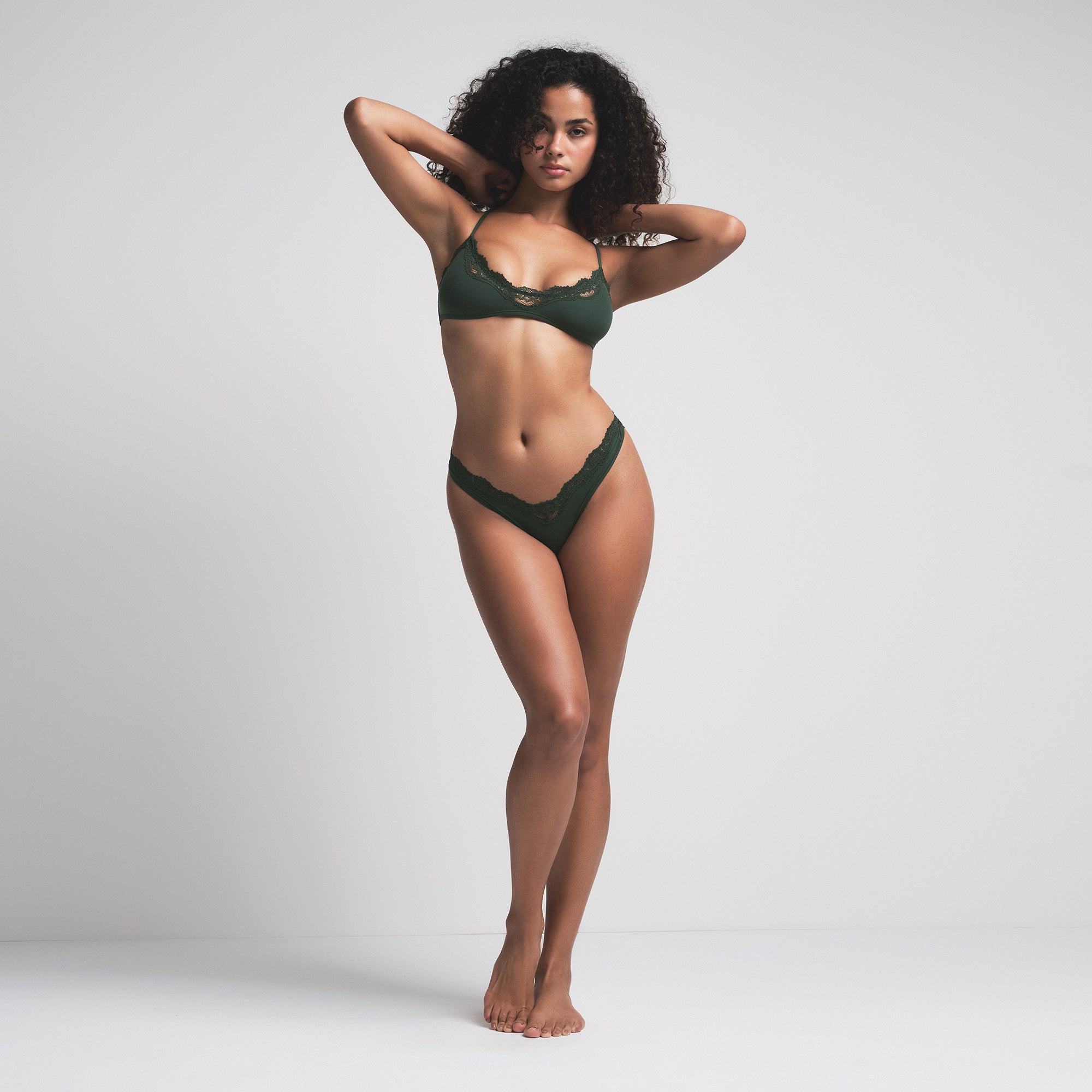 FITS EVERYBODY LACE SCOOP BRALETTE 2-PACK | PLATINUM SNOWFLAKE FAIR ISLE AND SPRUCE