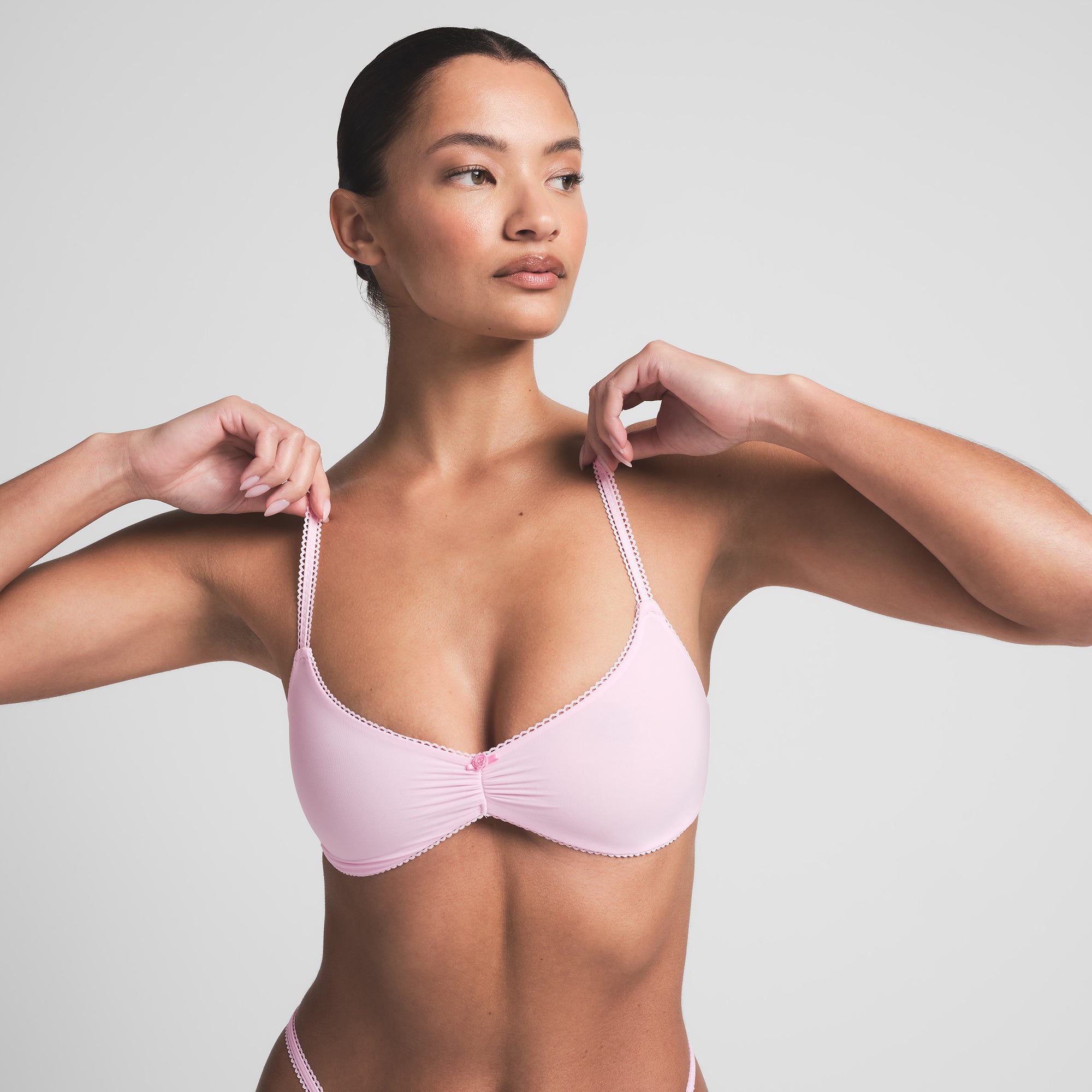 FITS EVERYBODY PICOT SKIMPY SCOOP BRALETTE | CHERRY BLOSSOM TONAL