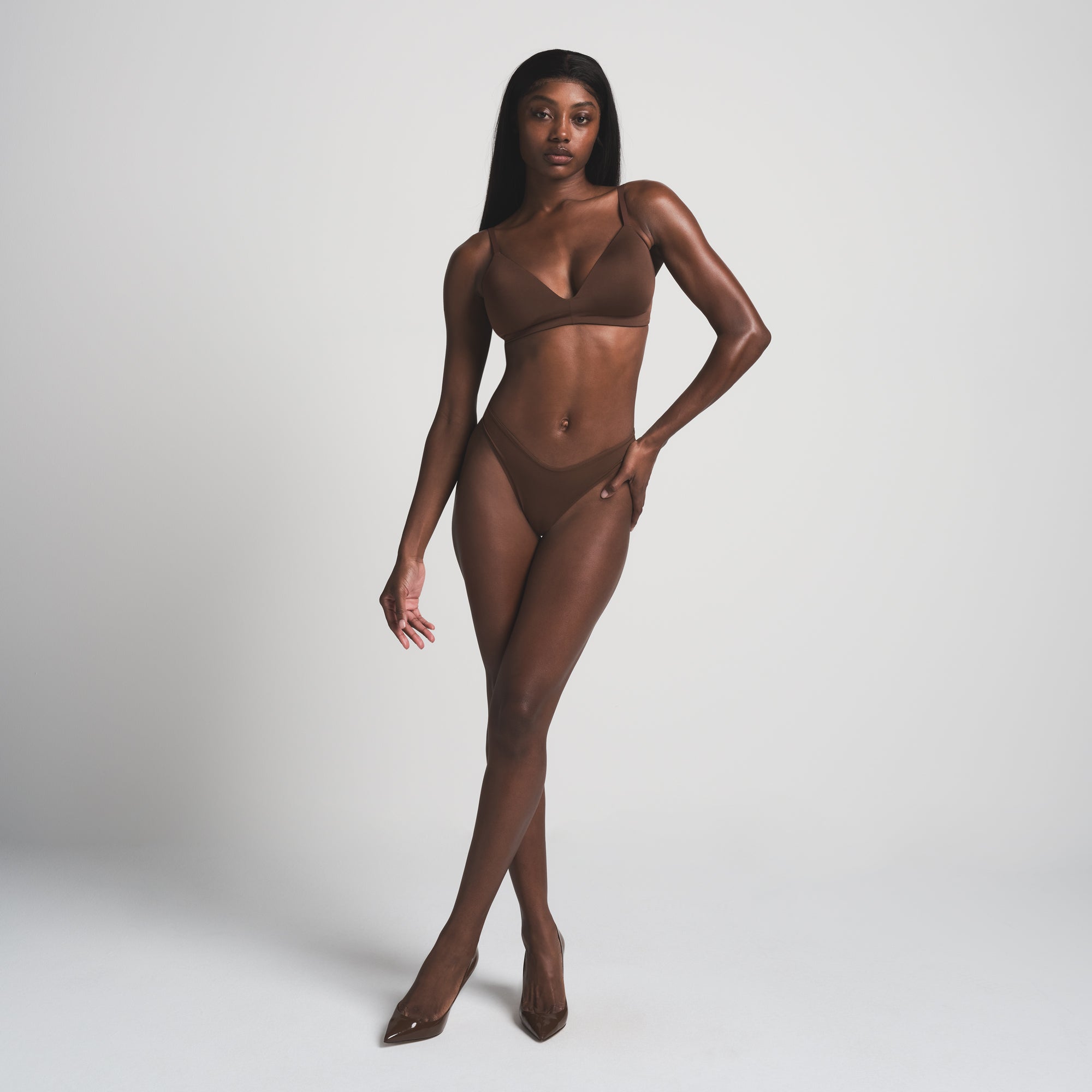 WIRELESS FORM T-SHIRT DEMI BRA | COCOA