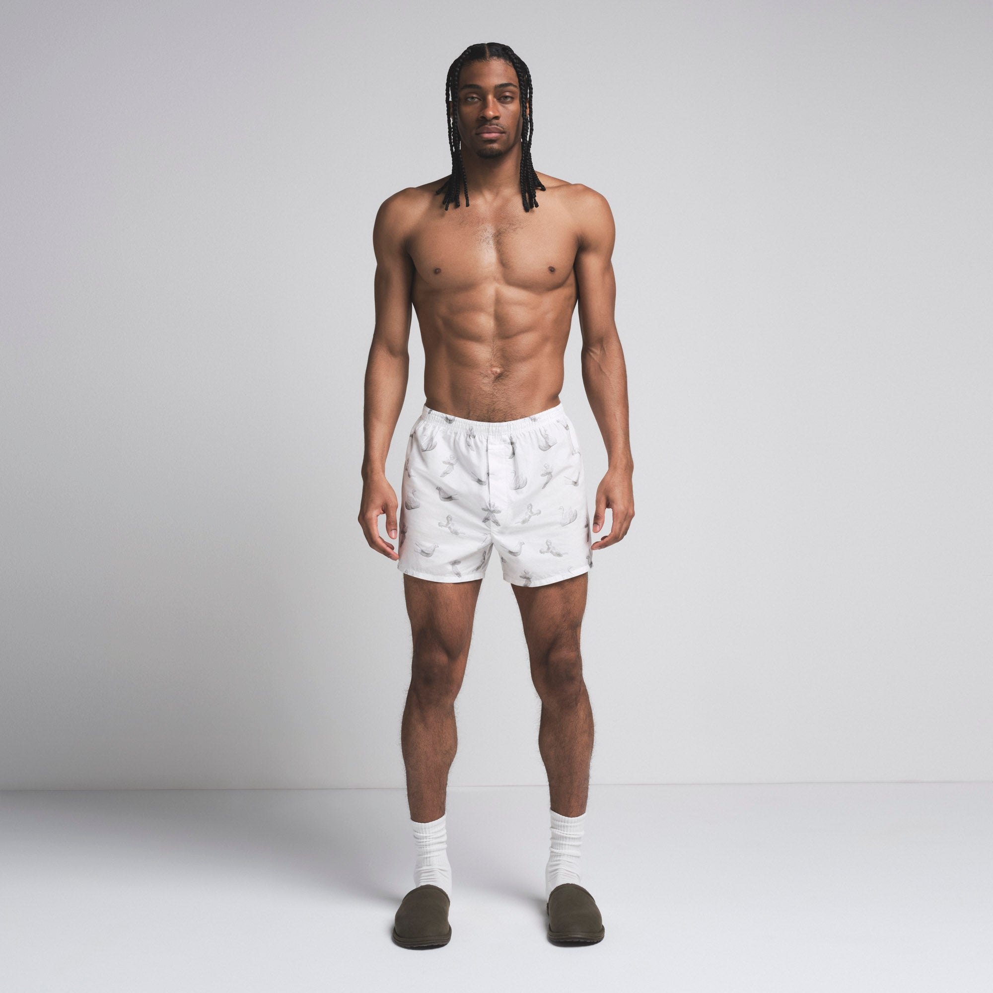 COTTON POPLIN MENS BOXER 3-PACK | STONE SLATE MULTI - Image 4