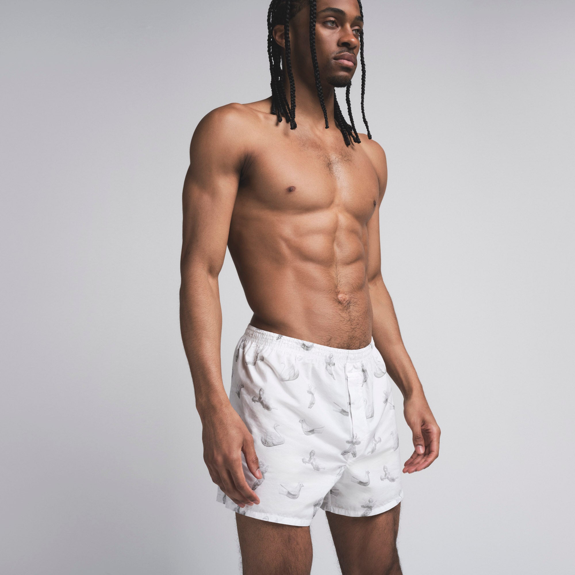 COTTON POPLIN MENS BOXER 3-PACK | STONE SLATE MULTI - Image 3