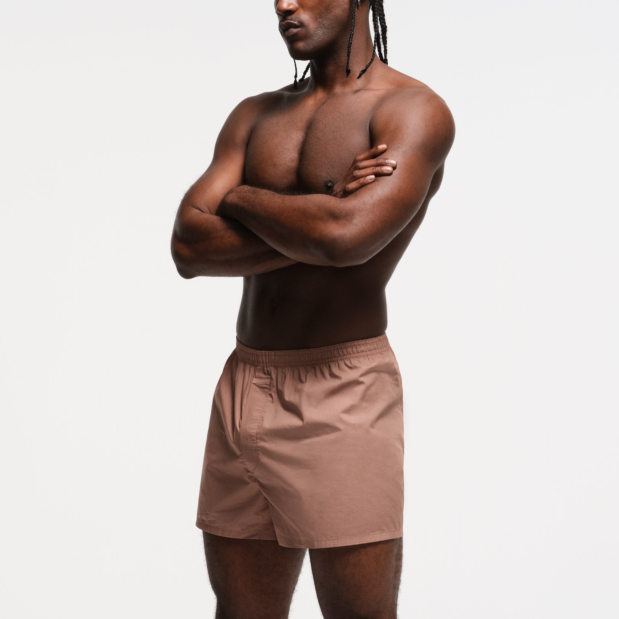 COTTON POPLIN MENS BOXER 3-PACK | UMBER MULTI - Image 3