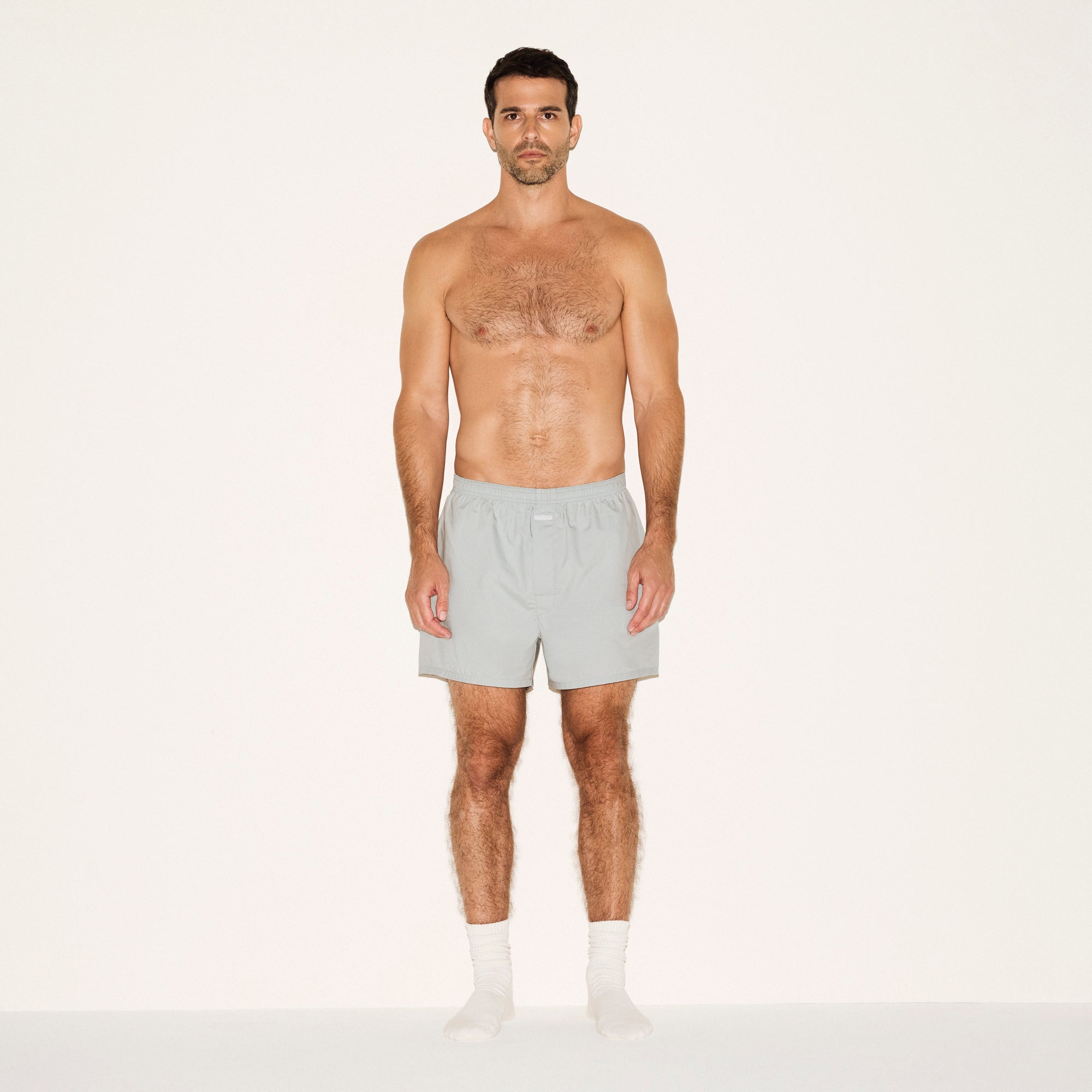 COTTON POPLIN MENS BOXER | MERCURY