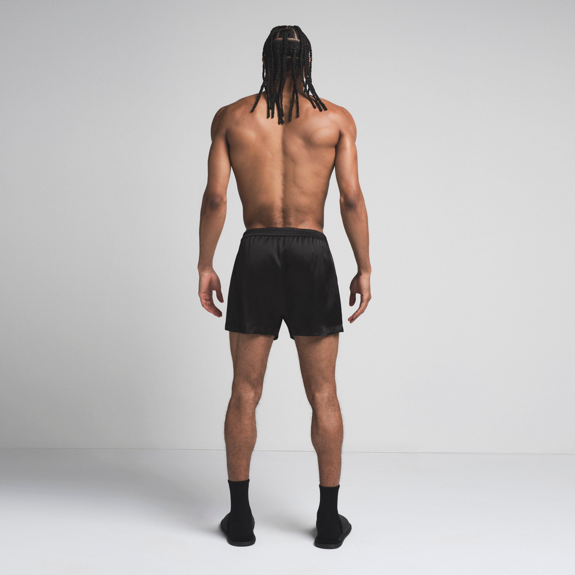 SATEEN SLEEP MENS 3" BOXER SHORT | ONYX - Image 4