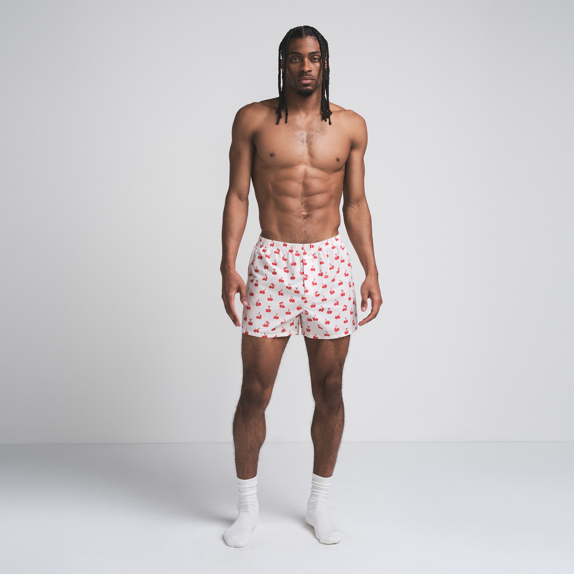 COTTON POPLIN MENS BOXER | ANALOG CHERRIES PRINT - Image 2