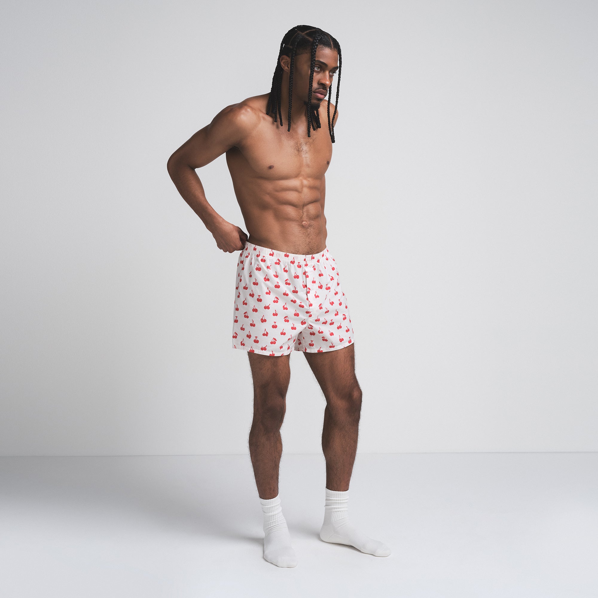 COTTON POPLIN MENS BOXER | ANALOG CHERRIES PRINT