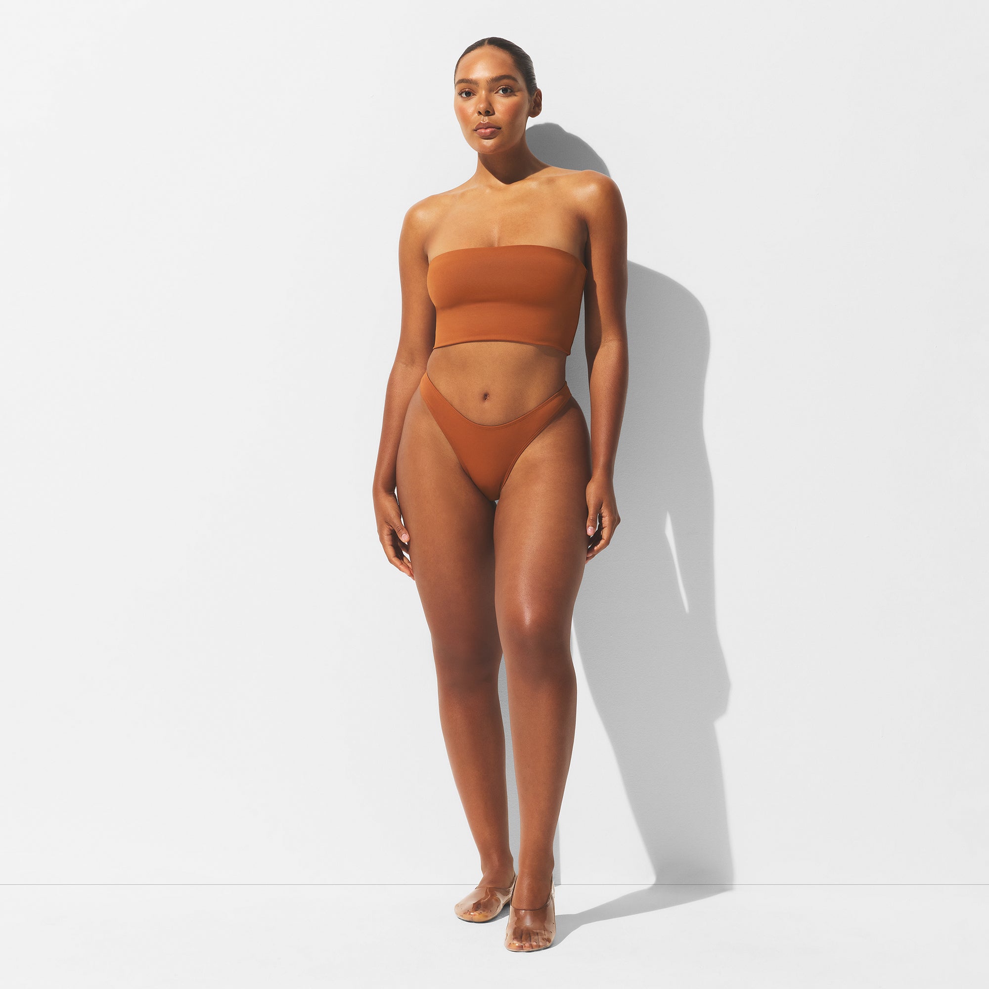 ICONIC SWIM CONVERTIBLE BANDEAU BIKINI TOP | BRONZE - Image 3