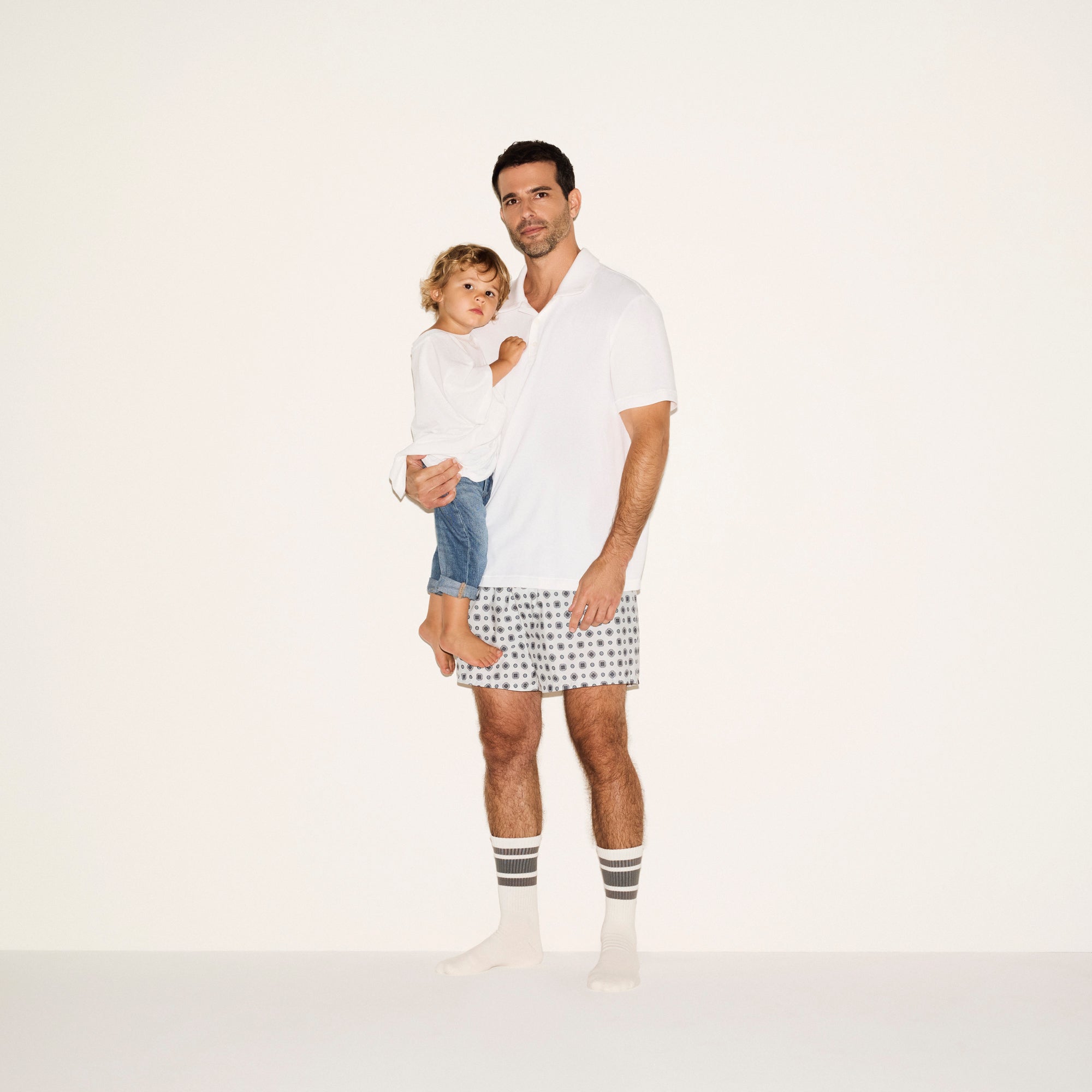 SKIMS COTTON MENS RELAXED POLO | CHALK - Image 5