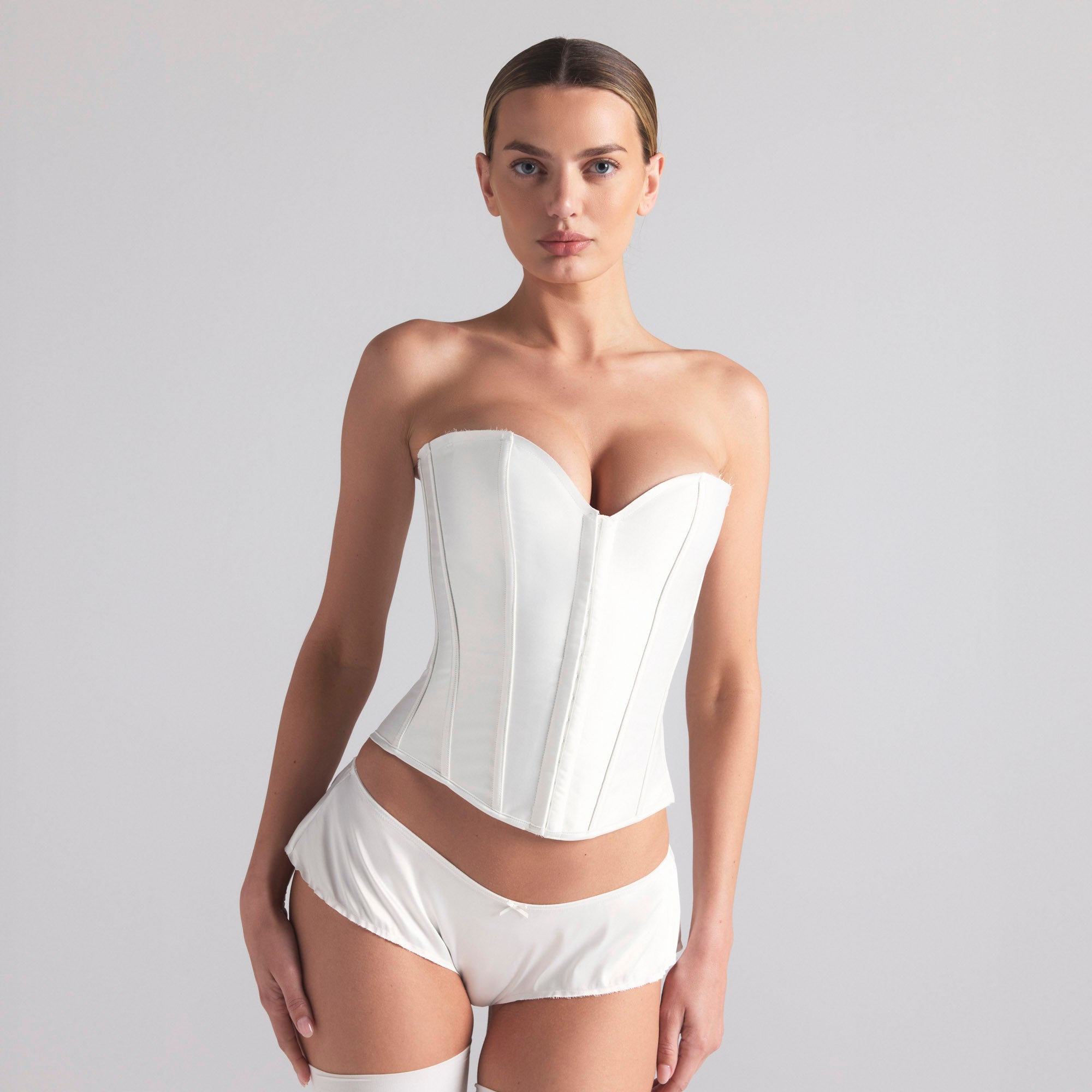 WOVEN SHINE CORSET | IVORY - Image 2