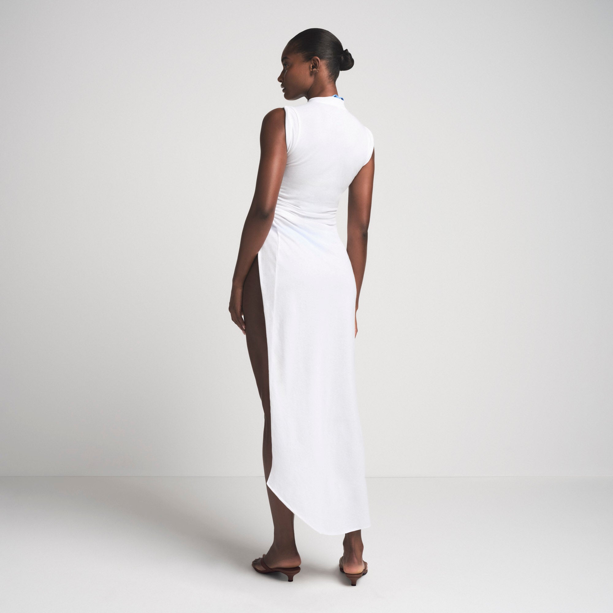 COTTON COVER-UPS TIE DRESS | SNOW - Image 2