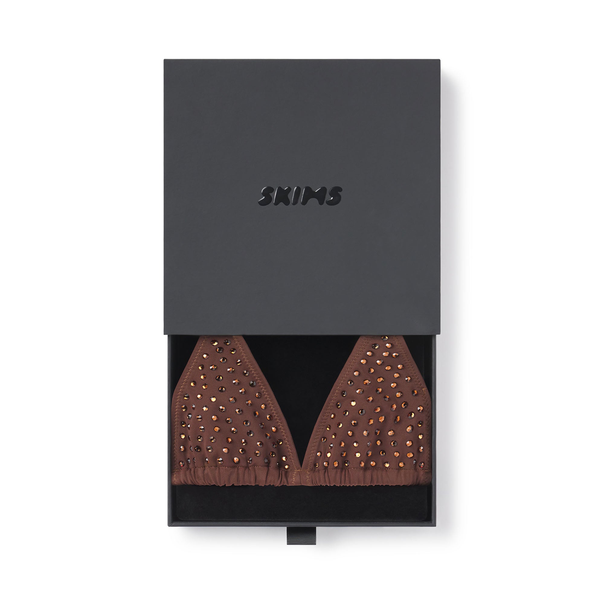 SPARKLE JERSEY MINI TRIANGLE BRALETTE | COCOA - Image 6