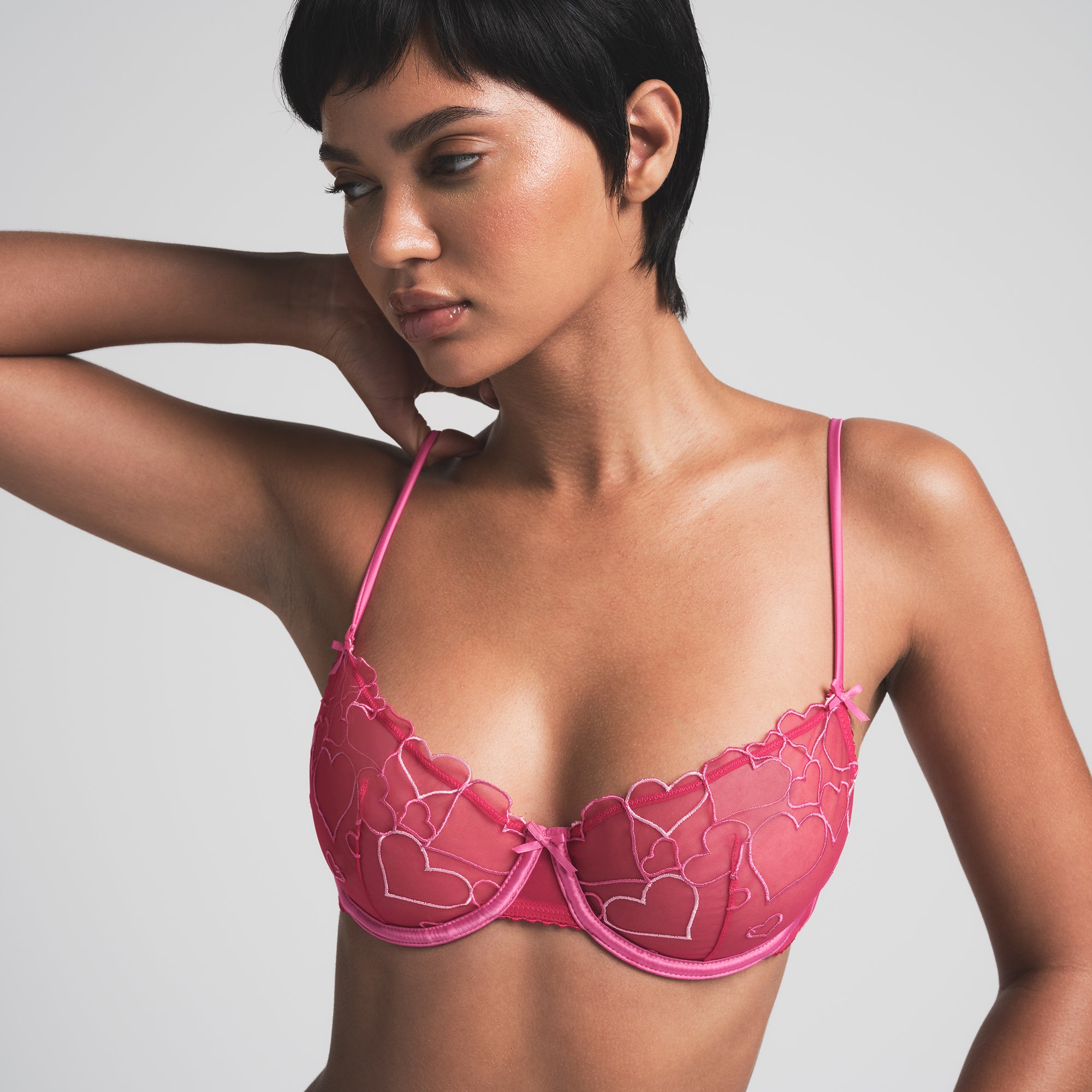 EMBROIDERED TULLE UNLINED DEMI BRA | PUNCH