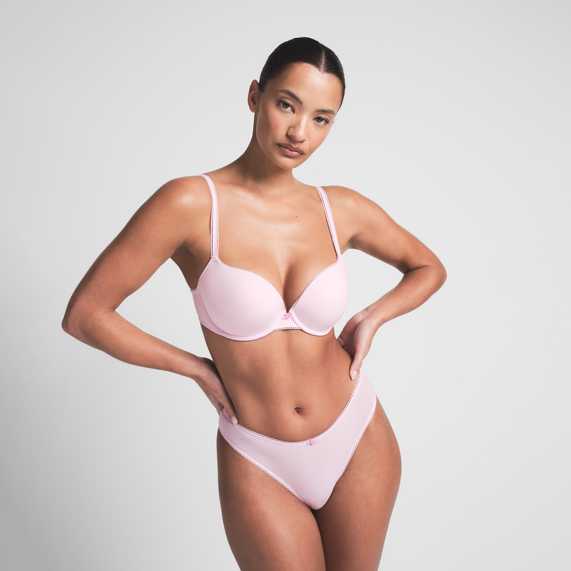 FITS EVERYBODY PICOT PUSH-UP BRA | CHERRY BLOSSOM TONAL