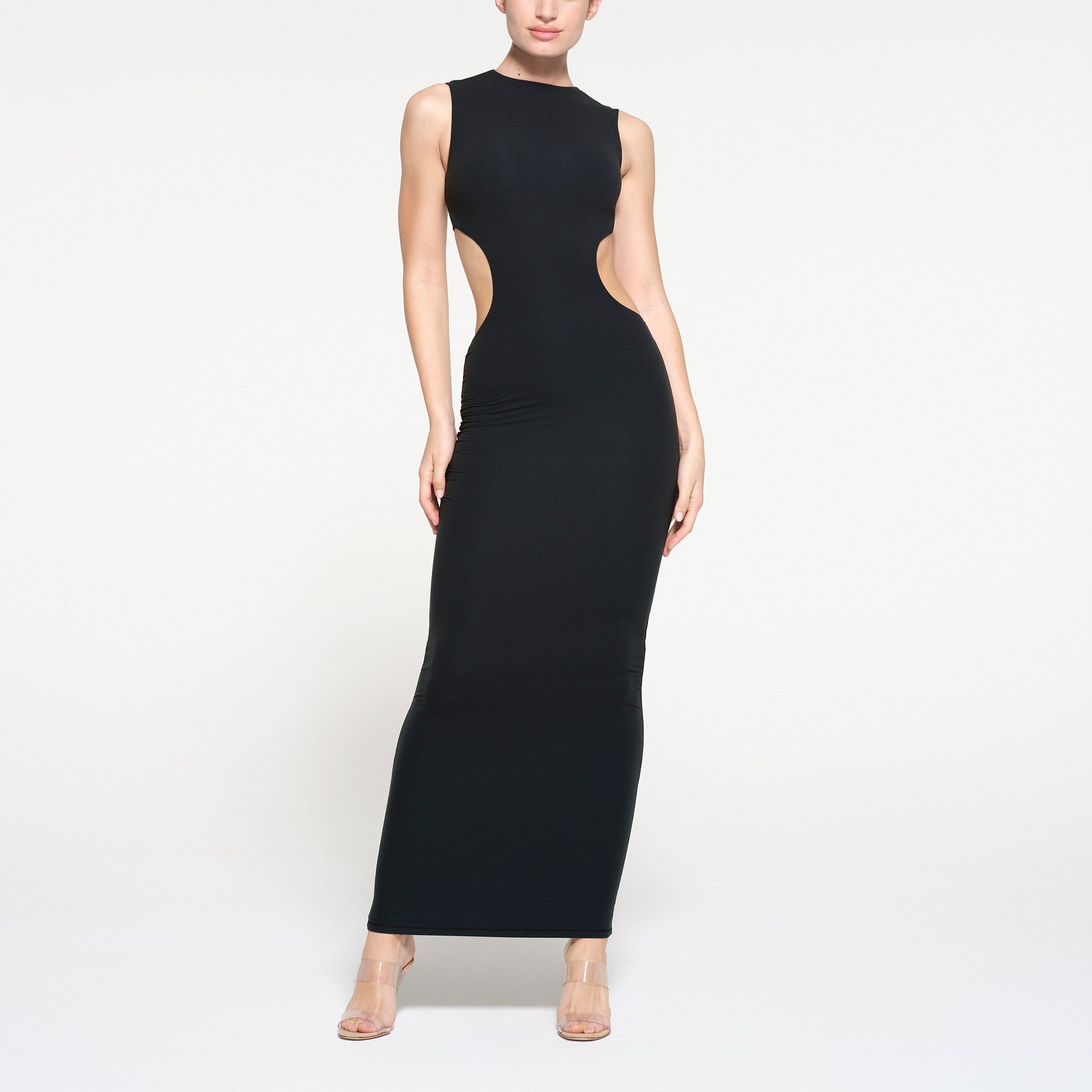 FITS EVERYBODY CUT OUT OPEN BACK LONG DRESS | ONYX