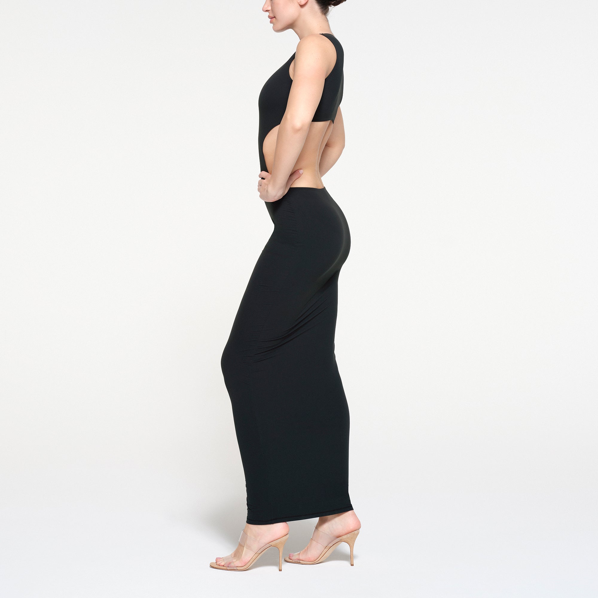 FITS EVERYBODY CUT OUT OPEN BACK LONG DRESS | ONYX - Image 2