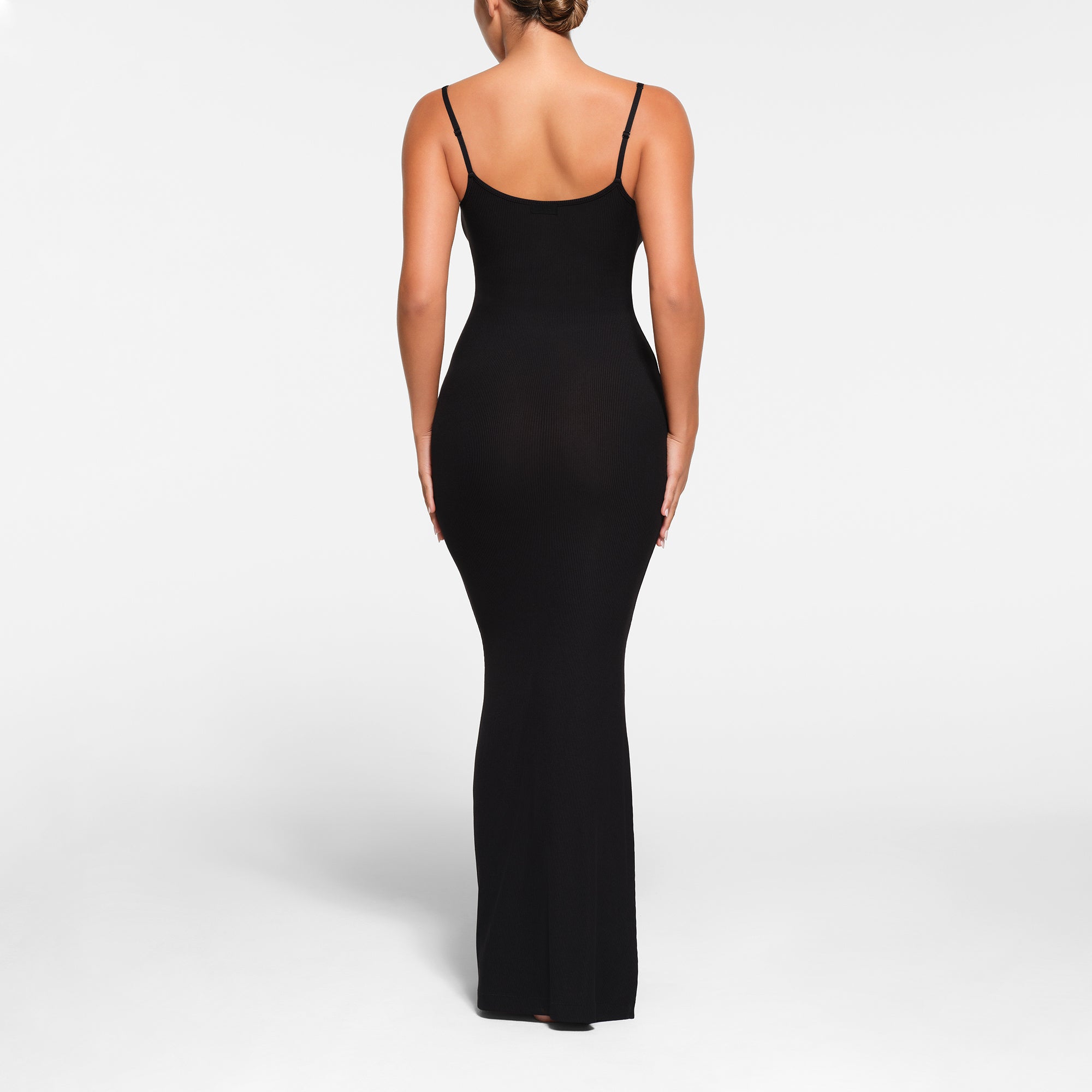 SOFT LOUNGE PETITE LONG SLIP DRESS | ONYX - Image 3
