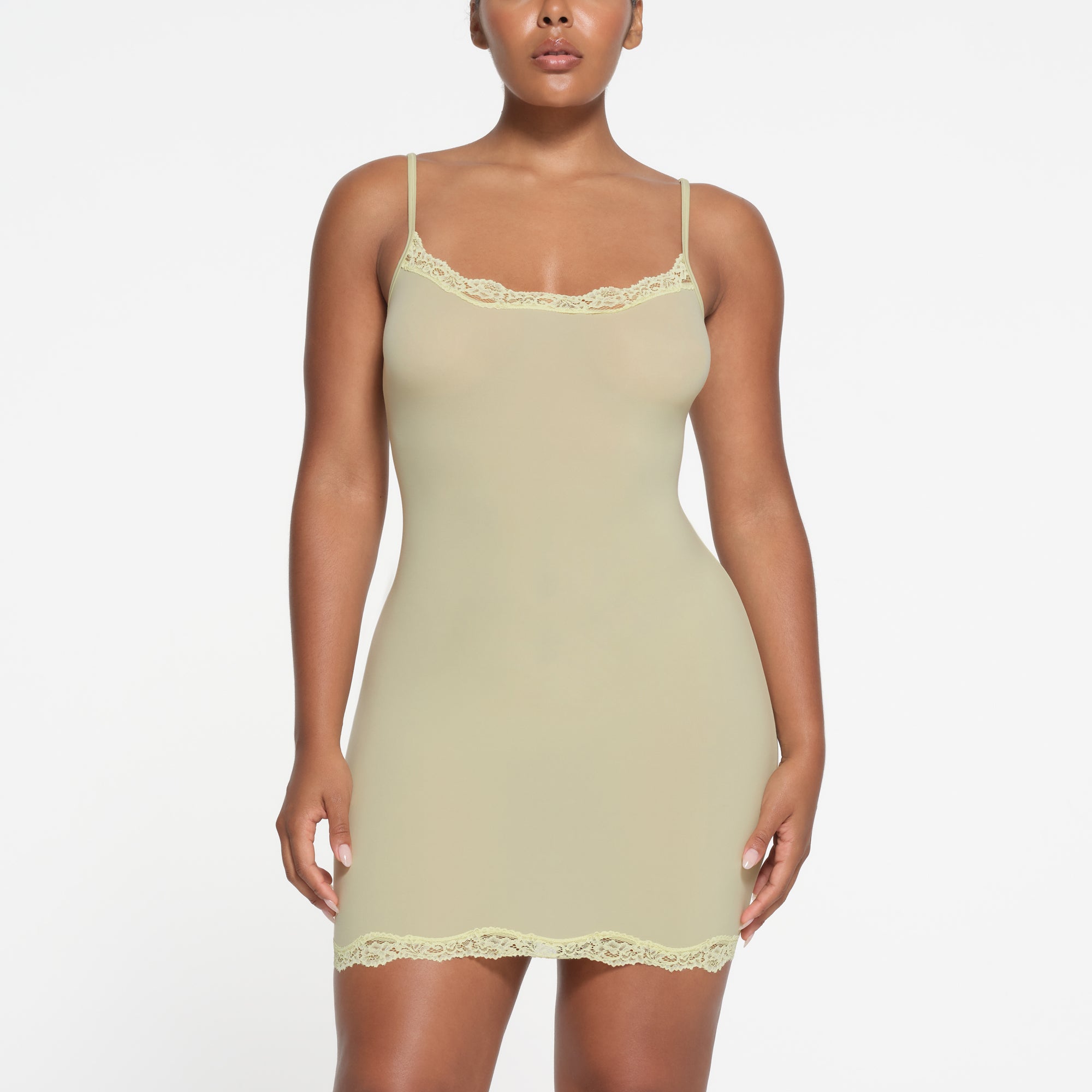 FITS EVERYBODY LACE SLIP DRESS | SAGE