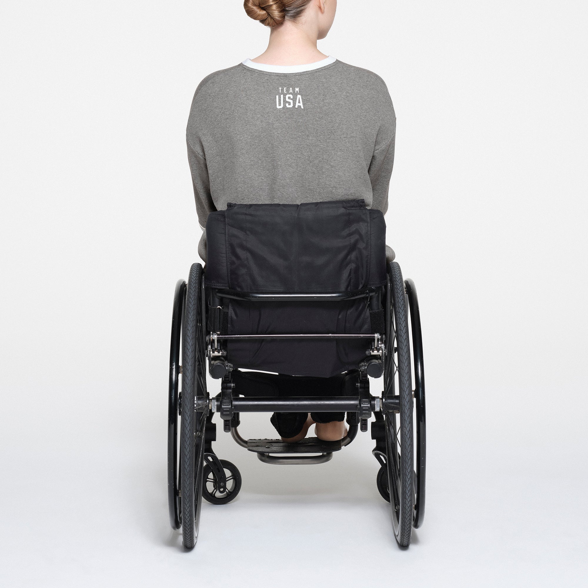 SKIMS FOR TEAM USA COTTON RIB PARALYMPIC T-SHIRT MINI DRESS | HEATHER GREY - Image 3