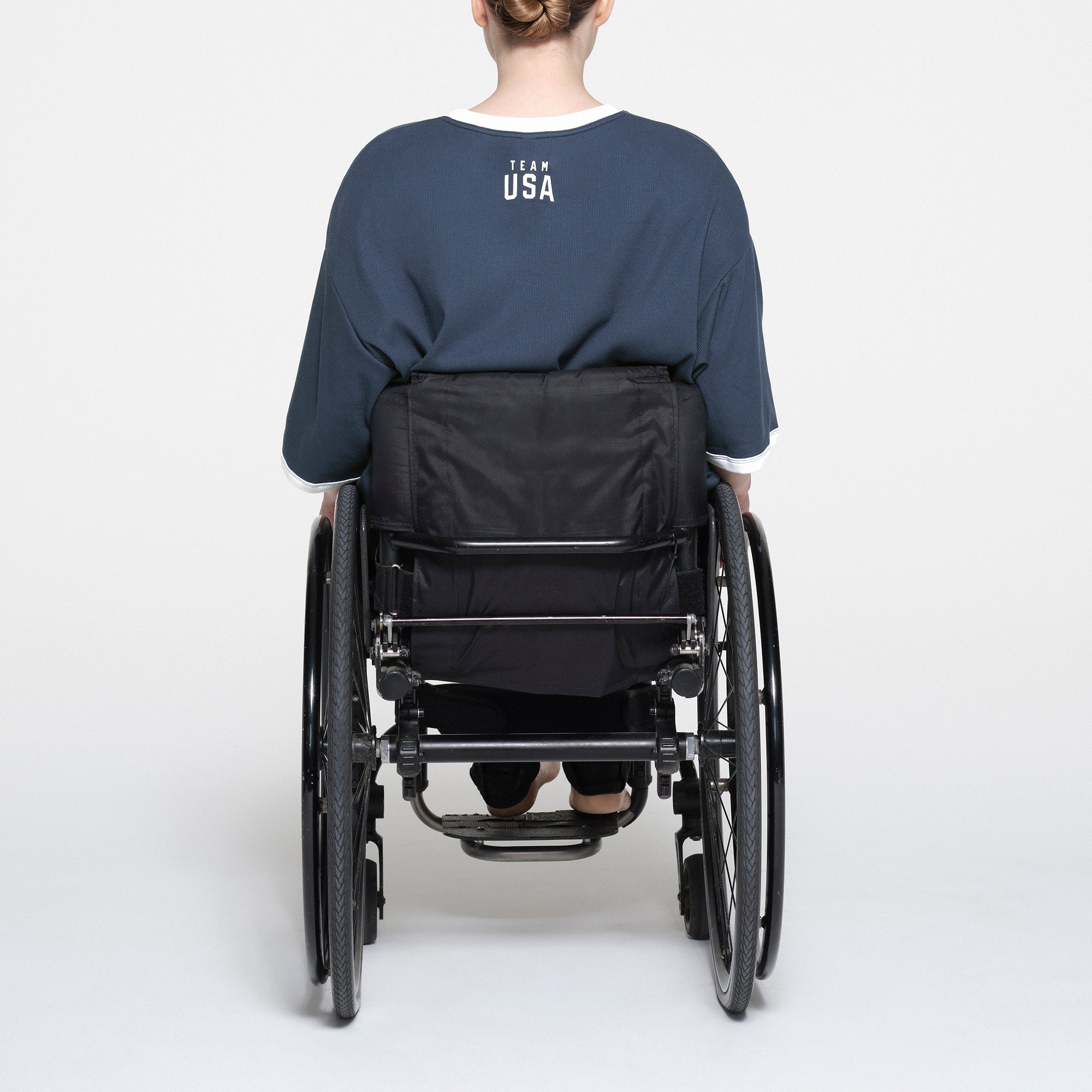 SKIMS FOR TEAM USA COTTON RIB PARALYMPIC T-SHIRT MINI DRESS | NAVY - Image 3