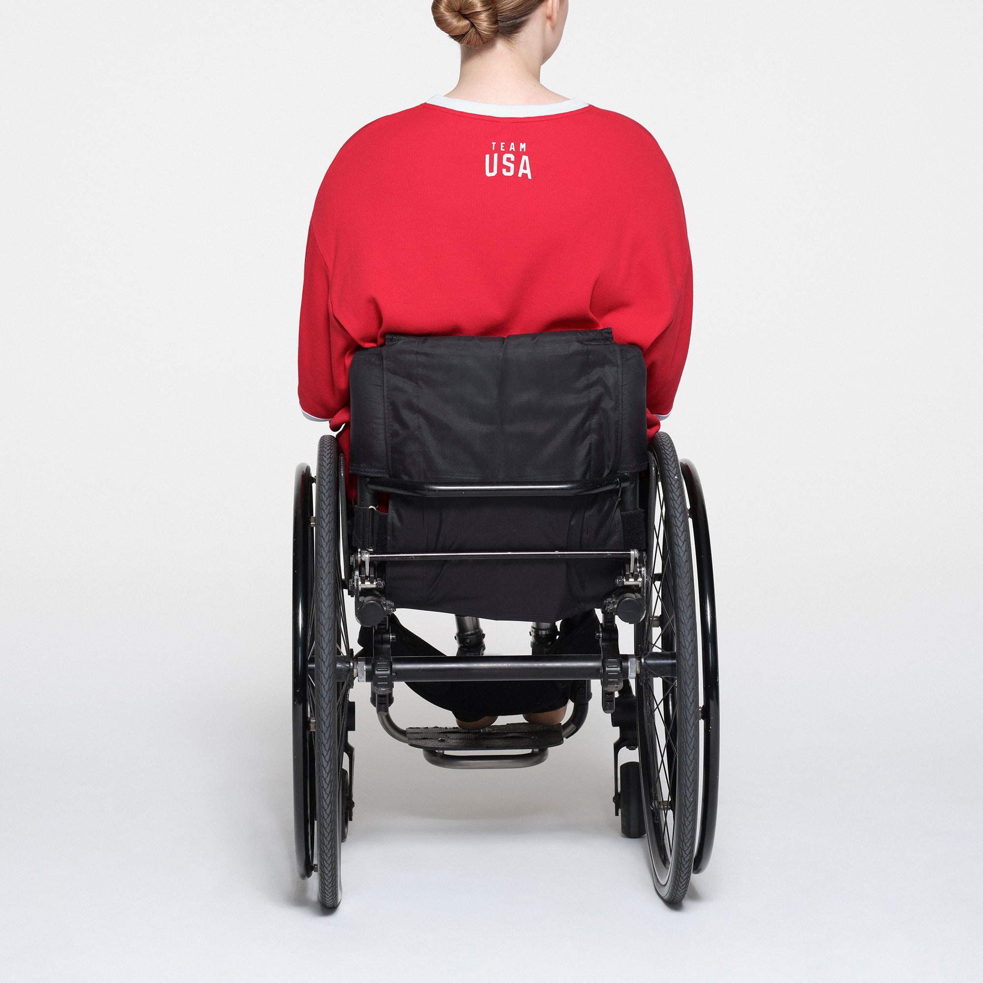 SKIMS FOR TEAM USA COTTON RIB PARALYMPIC T-SHIRT MINI DRESS | RED - Image 3