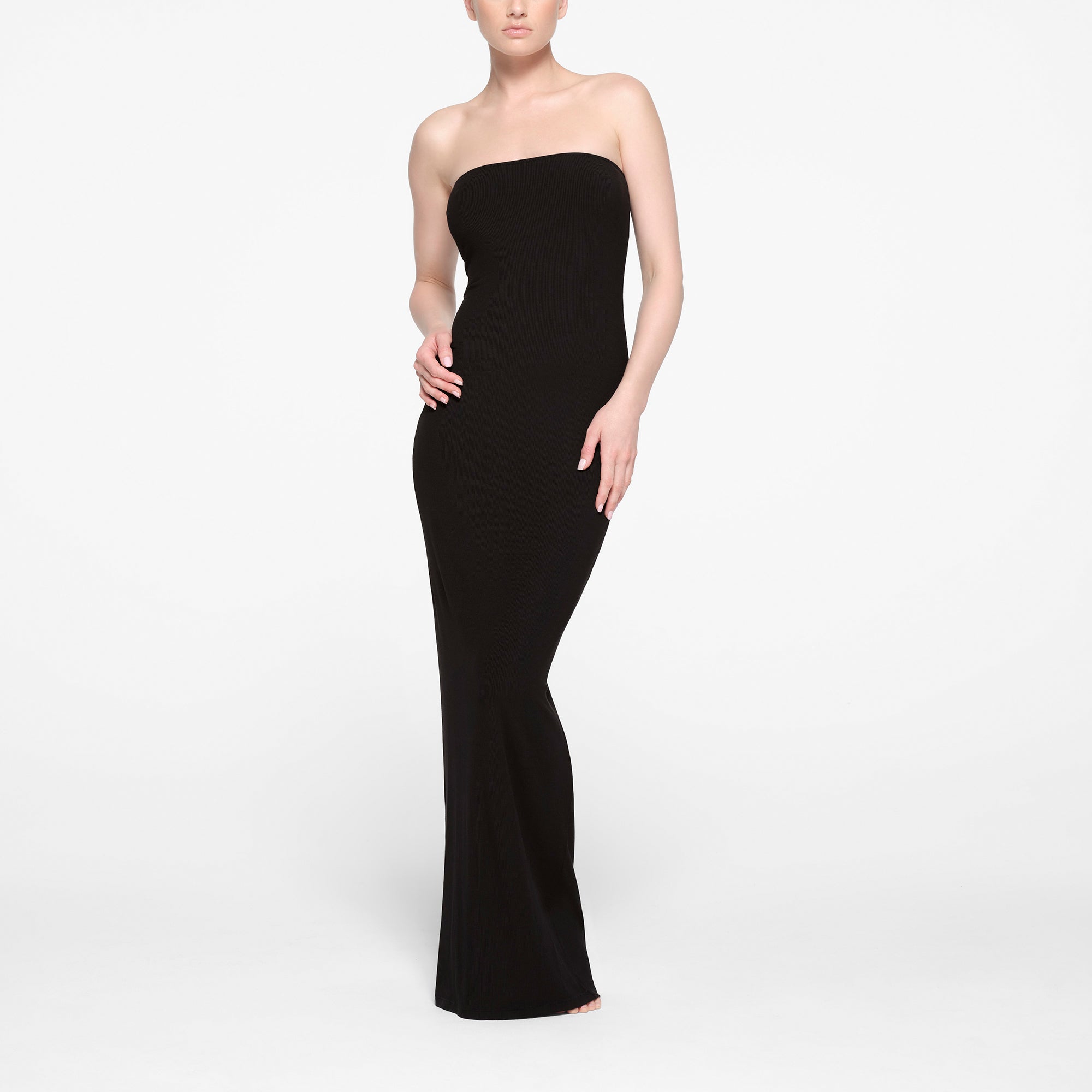 SOFT LOUNGE TUBE DRESS | ONYX - Image 2